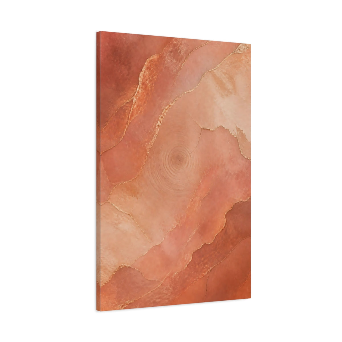 Main Mockup. Abstract Geode Pattern Terracotta Gold shown as stretched canvas wall art