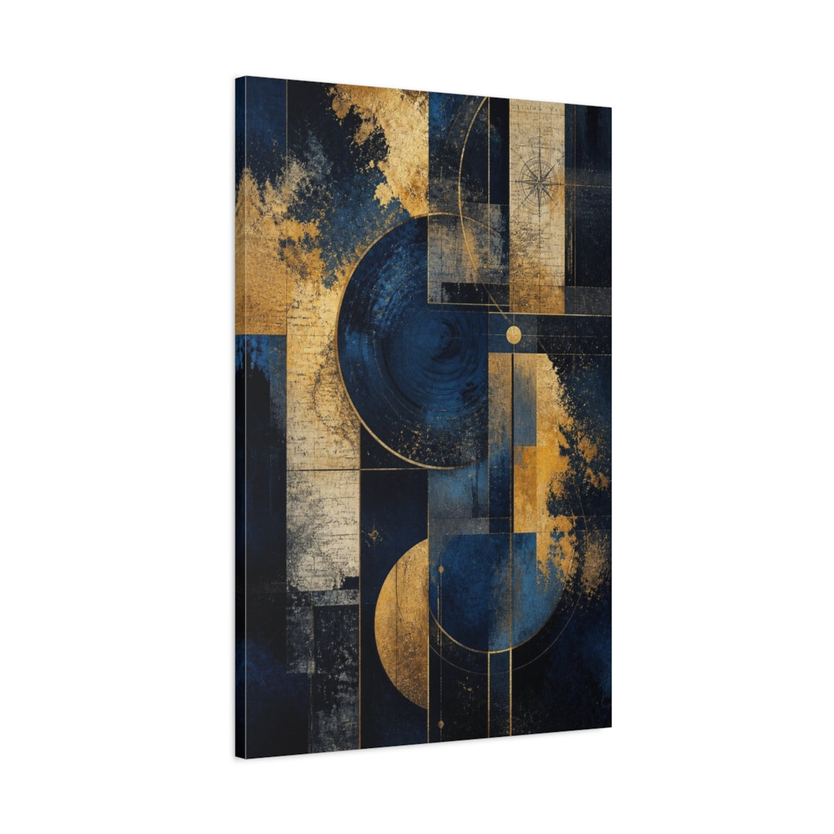 Main Mockup. Abstract Geometric Circles shown as canvas print