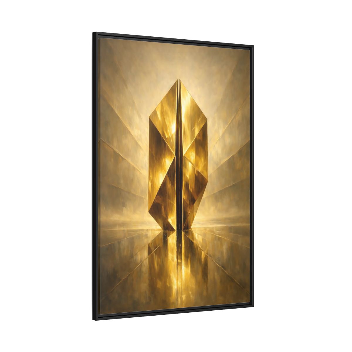 Main Mockup. Abstract Geometric Form Golden Geometry shown as stretched canvas wall art