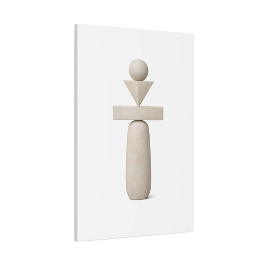 Abstract Geometric Forms Beige Abstract shown as stretched canvas wall art