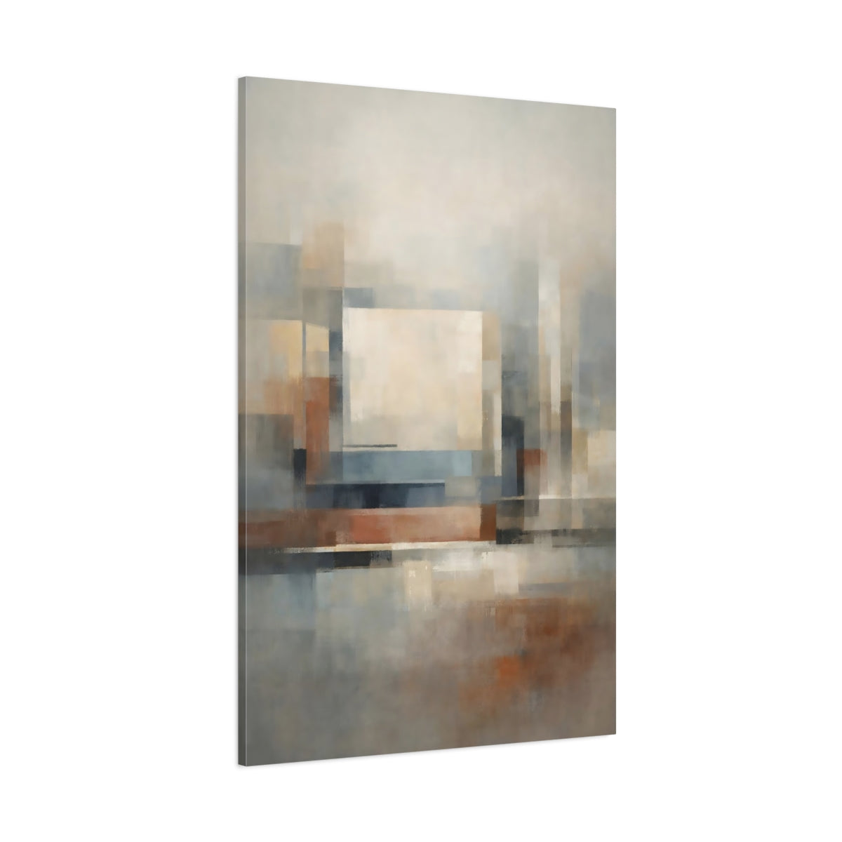Main Mockup. Abstract Geometric Forms Neutral Abstract Geometric shown as stretched canvas wall art