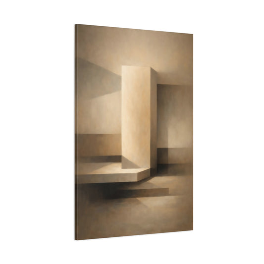 Main Mockup. Abstract Geometric Forms Neutral Geometric shown as stretched canvas wall art
