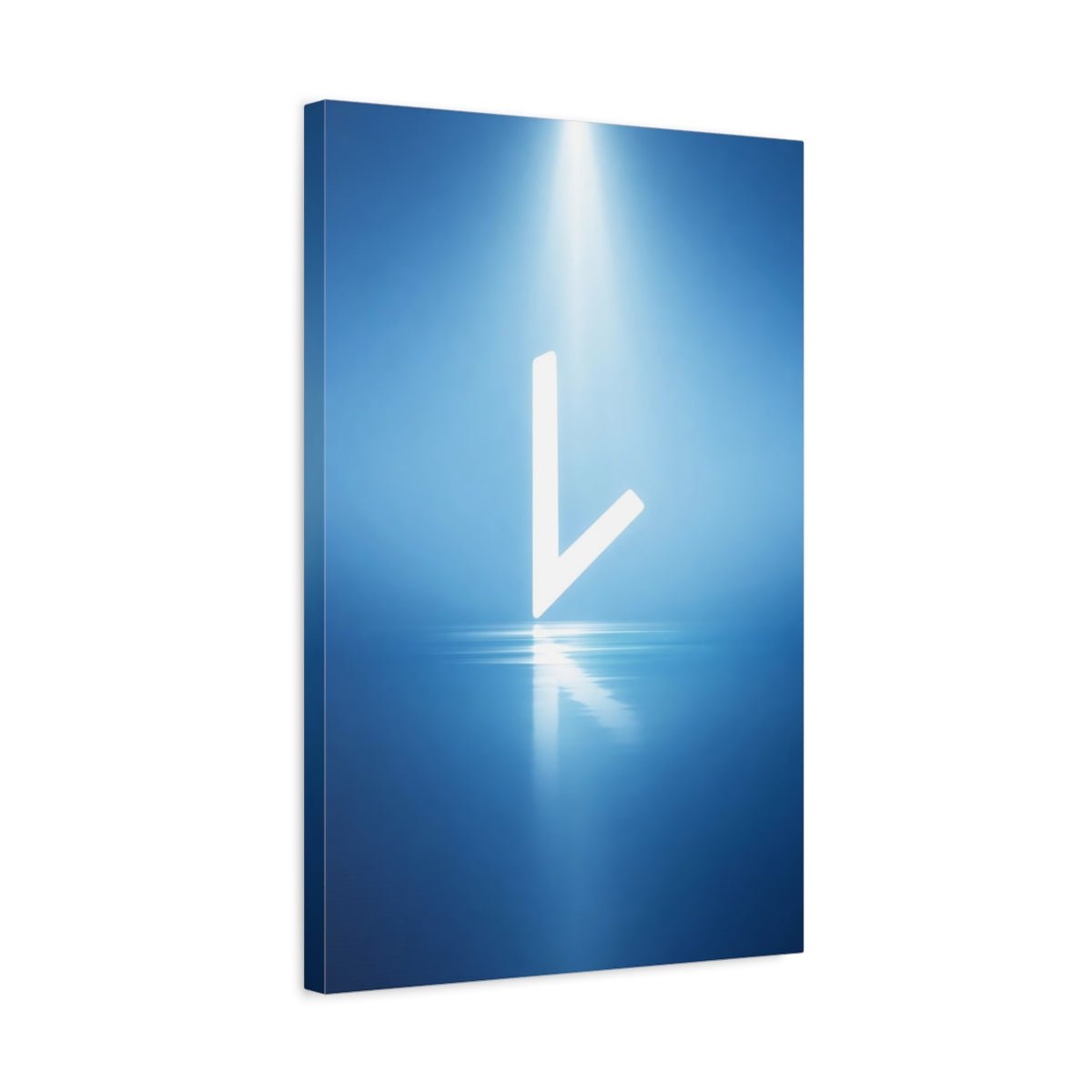 Abstract Geometric Shape Blue And White - Canvas Wall Art Print - YesArtYes