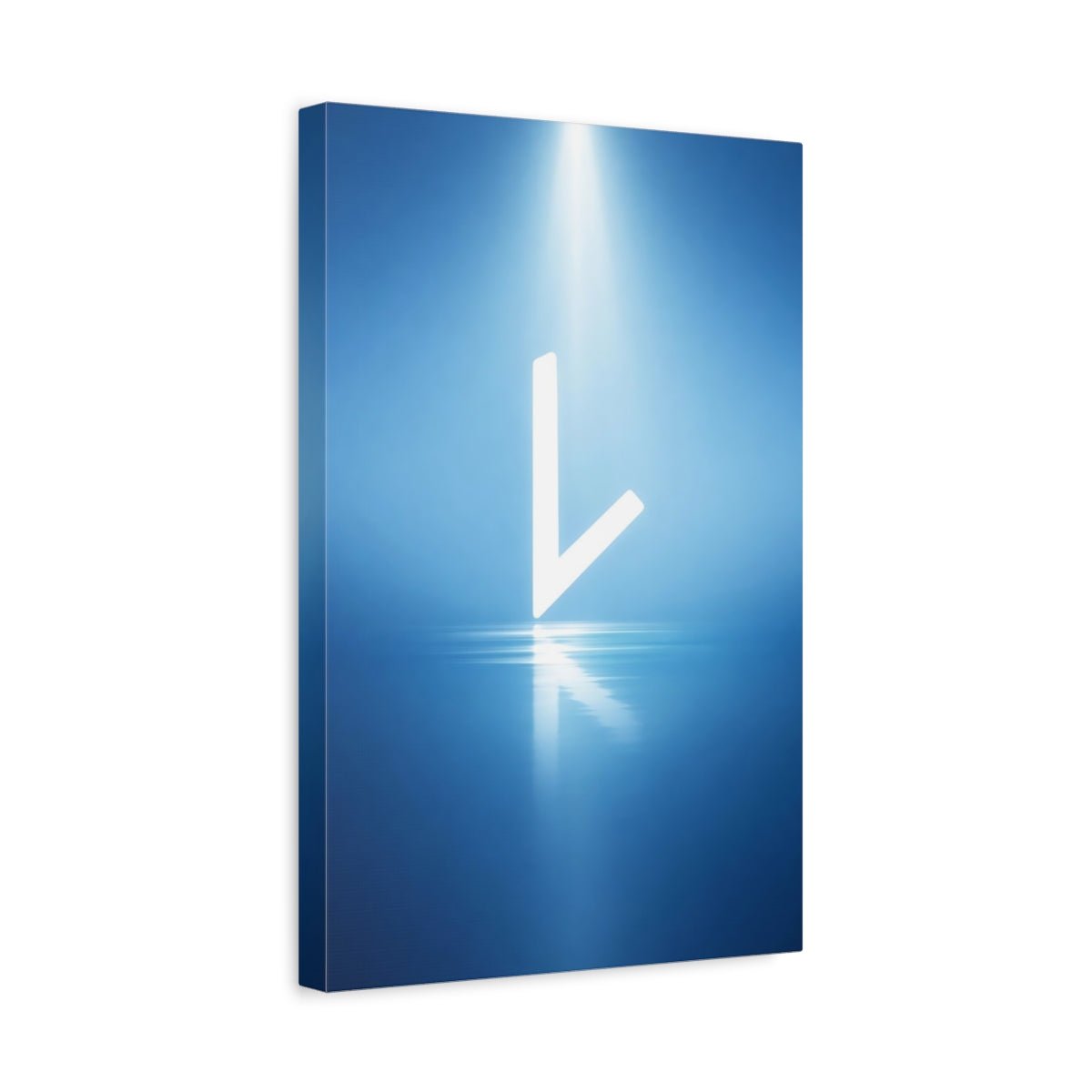 Abstract Geometric Shape Blue And White - Canvas Wall Art Print - YesArtYes