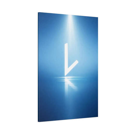 Abstract Geometric Shape Blue And White - Canvas Wall Art Print - YesArtYes