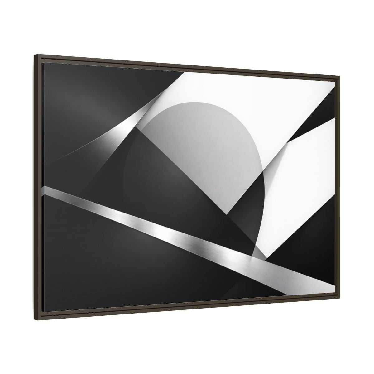 Main Mockup. Abstract Geometric Shapes Black And White Geometric shown as stretched canvas wall art