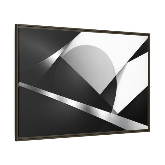 Main Mockup. Abstract Geometric Shapes Black And White Geometric shown as stretched canvas wall art