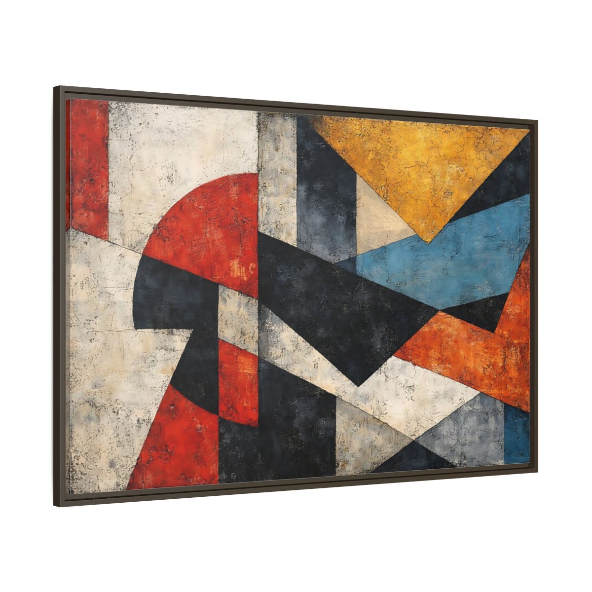 Main Mockup. Abstract Geometric Shapes Colorful Abstract shown as stretched canvas wall art