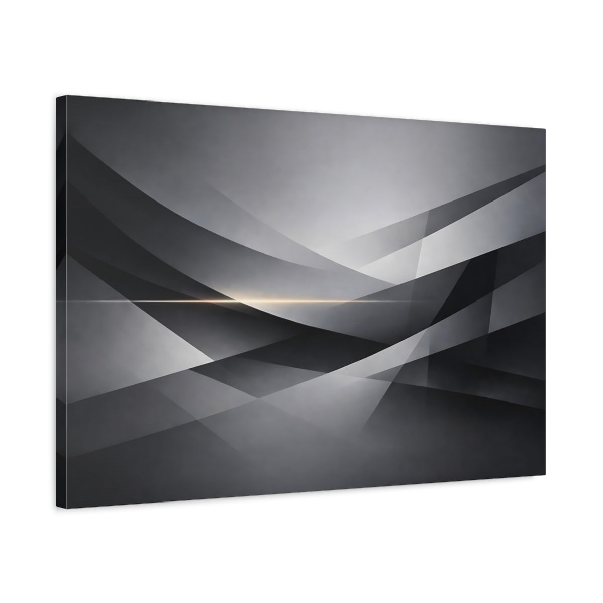 Side Mockup 2. Abstract Geometric Shapes Gray Geometric shown as stretched canvas wall art