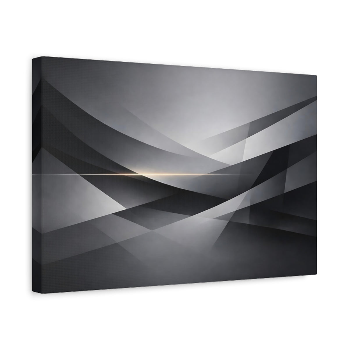 Side Mockup 4. Abstract Geometric Shapes Gray Geometric shown as stretched canvas wall art