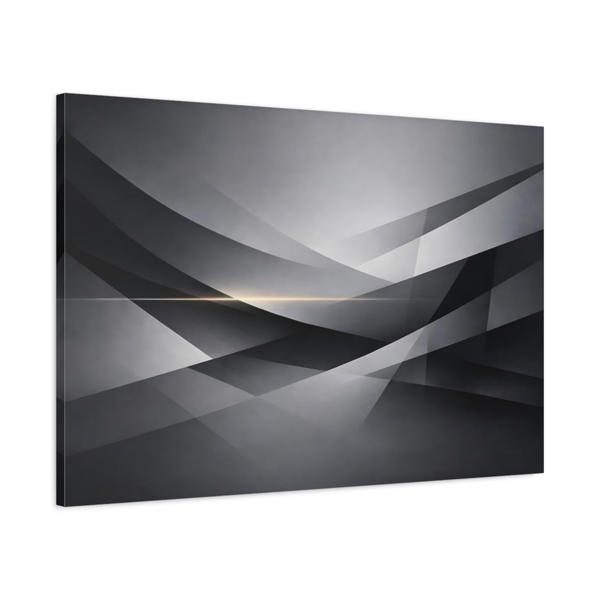 Side Mockup 1. Abstract Geometric Shapes Gray Geometric shown as stretched canvas wall art
