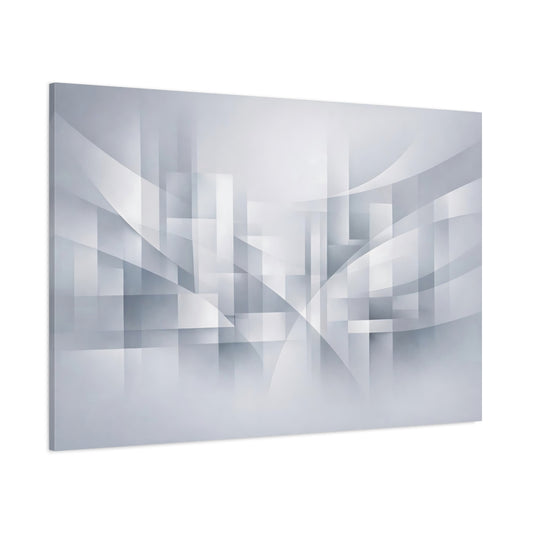 Main Mockup. Abstract Geometric Shapes Grey Abstract shown as stretched canvas wall art