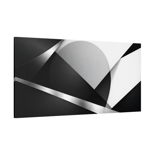Main Mockup. Abstract Geometric Shapes Monochrome Geometric shown as stretched canvas wall art