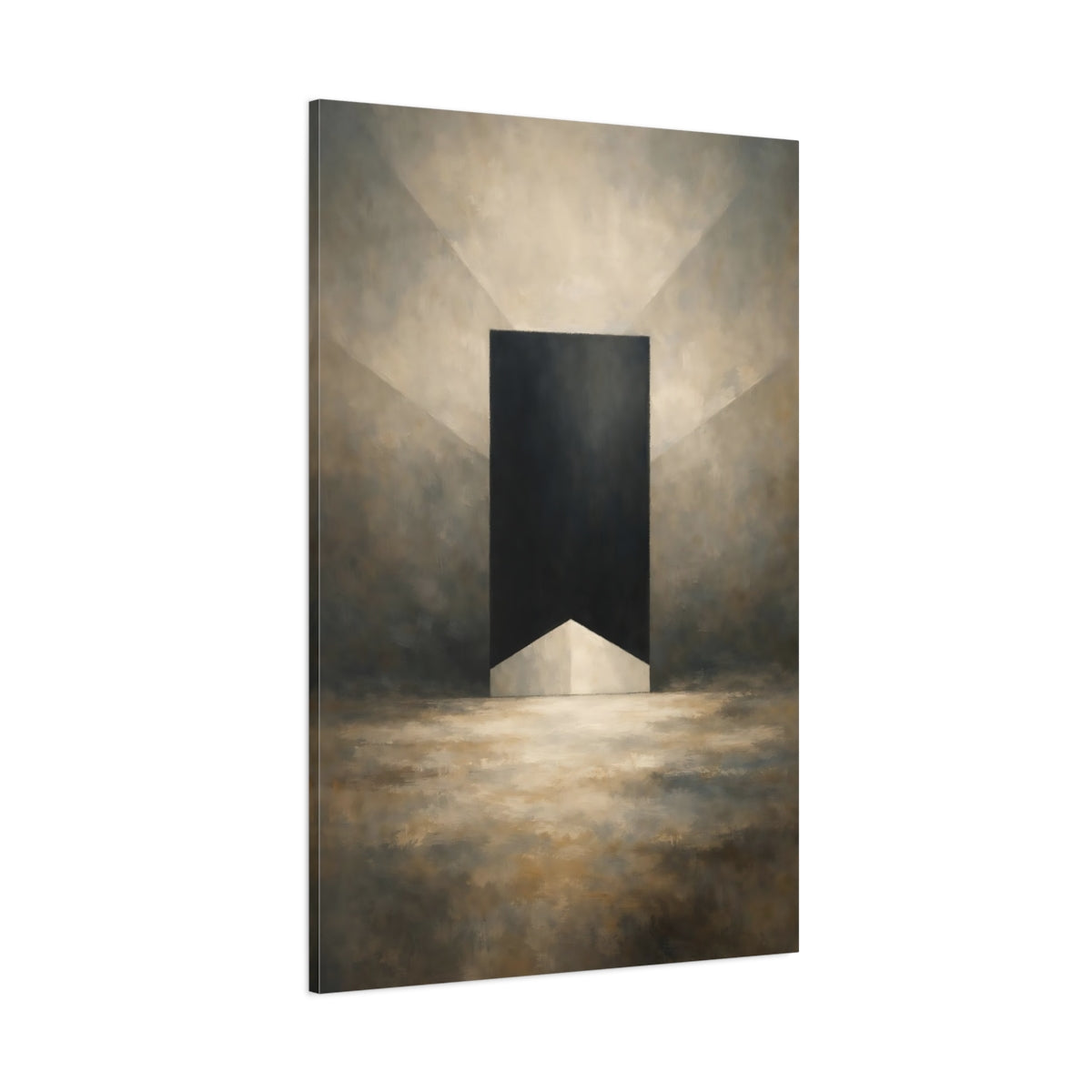 Main Mockup. Abstract Geometric Shapes Monochrome Shapes shown as stretched canvas wall art