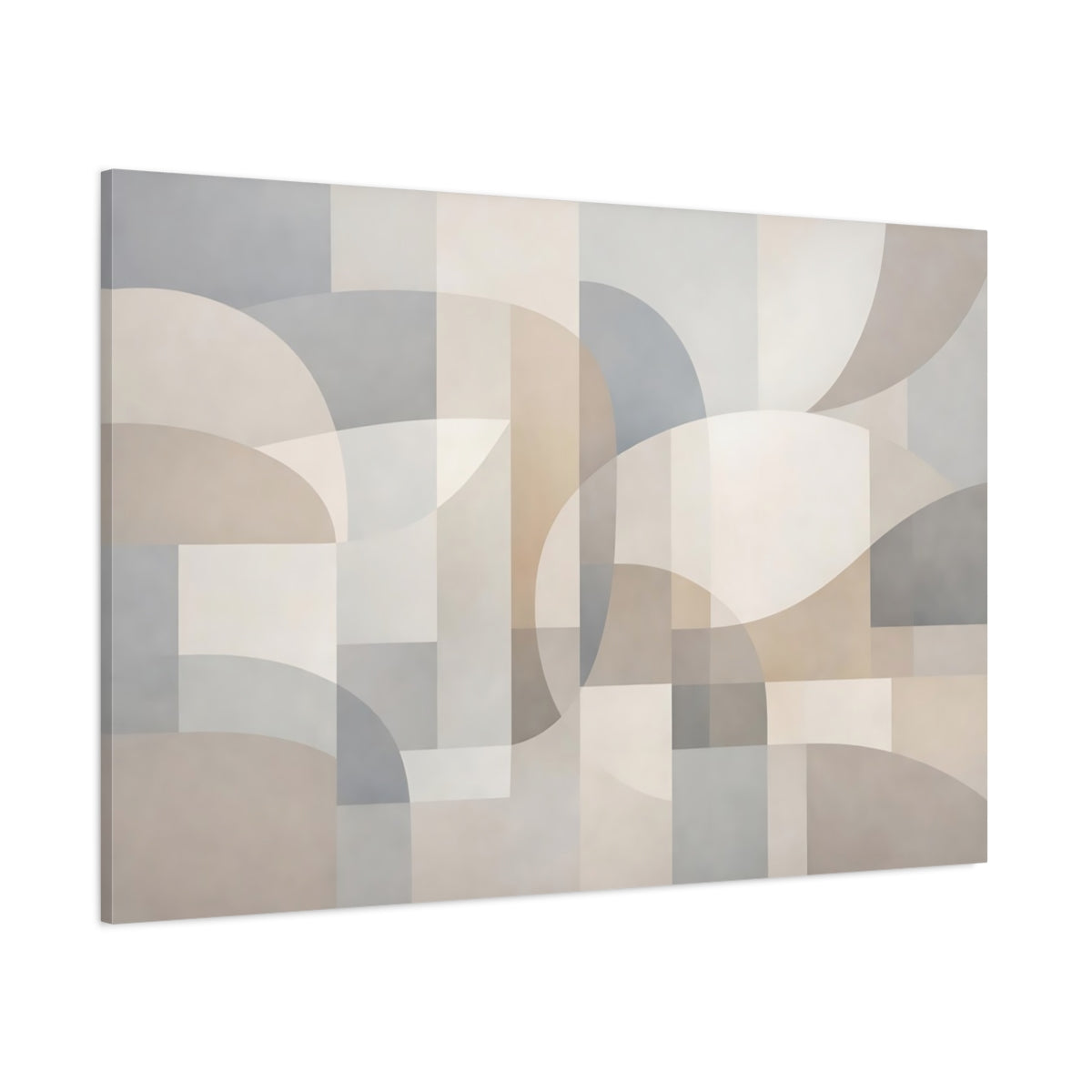 Main Mockup. Abstract Geometric Shapes Neutral Geometric shown as stretched canvas wall art