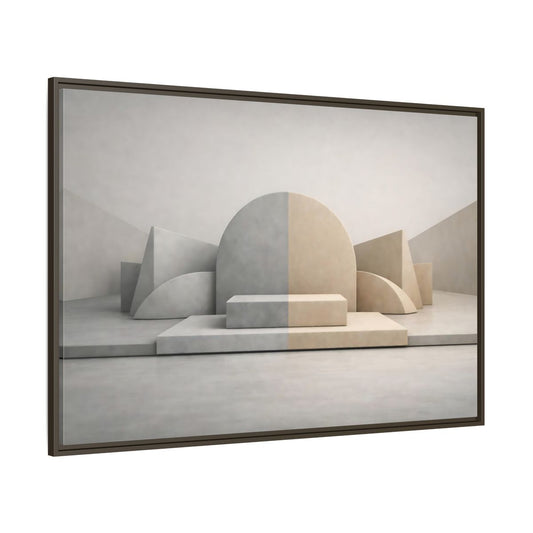 Main Mockup. Abstract Geometric Shapes Neutral Geometric shown as stretched canvas wall art