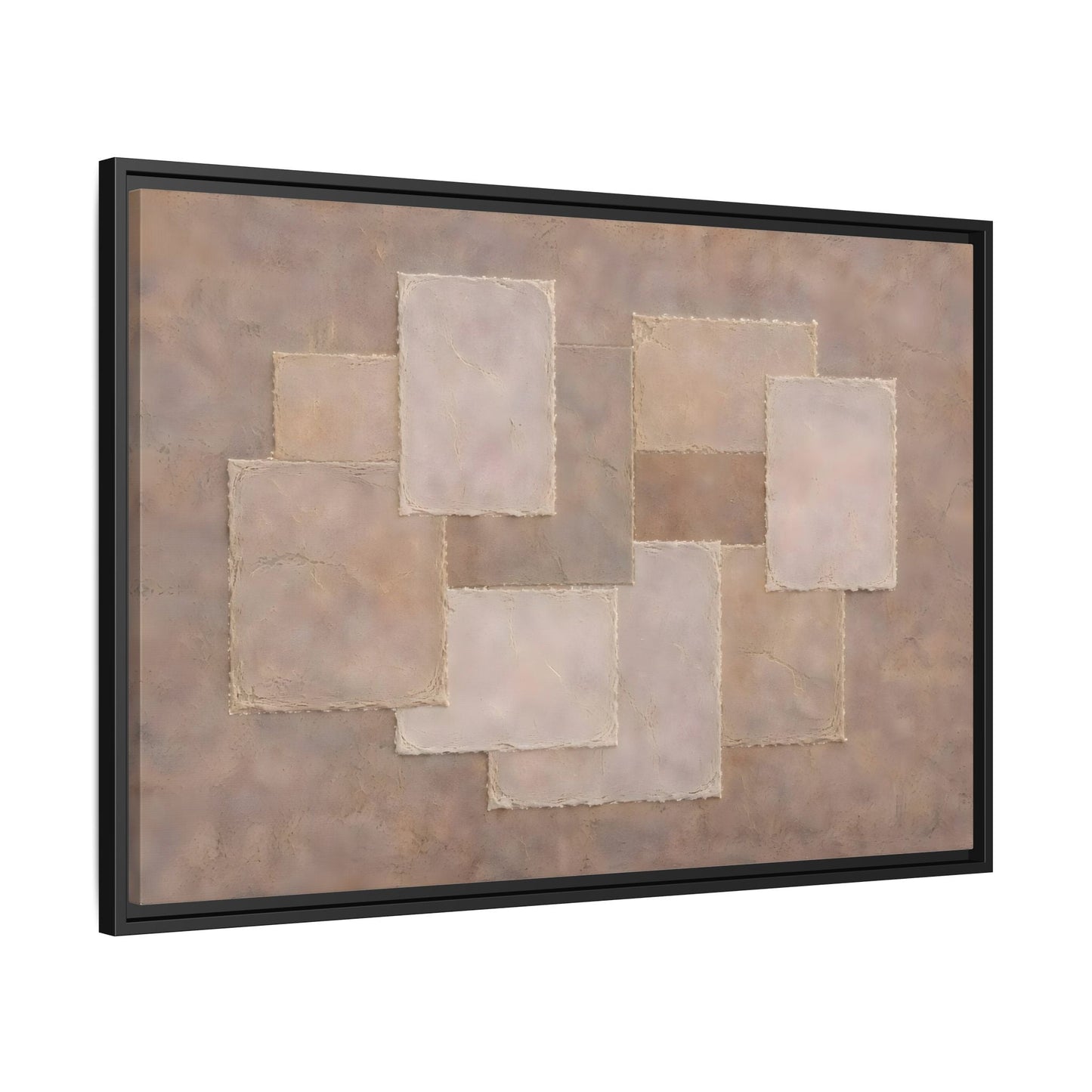 Abstract Geometric Wabi Sabi - Framed Canvas Wall Art Print - YesArtYes