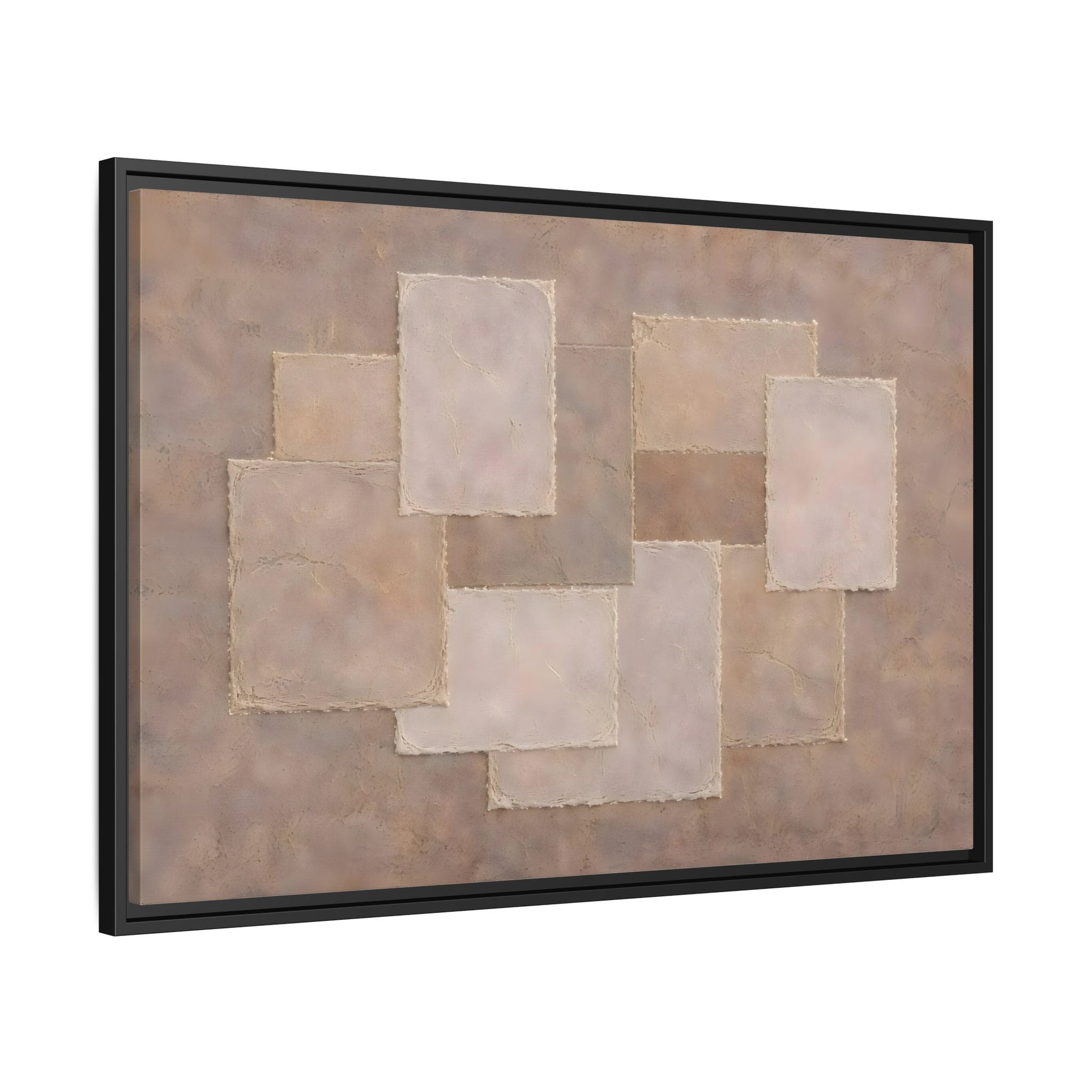 Abstract Geometric Wabi Sabi - Framed Canvas Wall Art Print - YesArtYes
