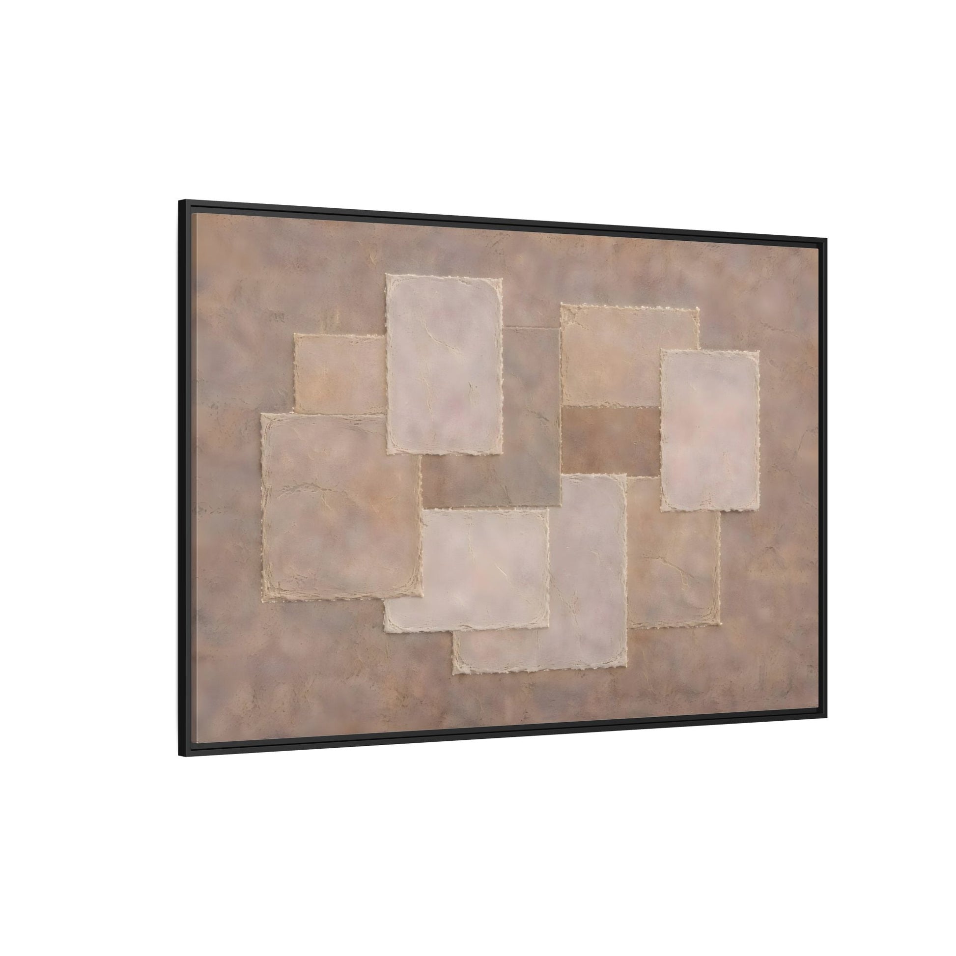 Abstract Geometric Wabi Sabi - Framed Canvas Wall Art Print - YesArtYes