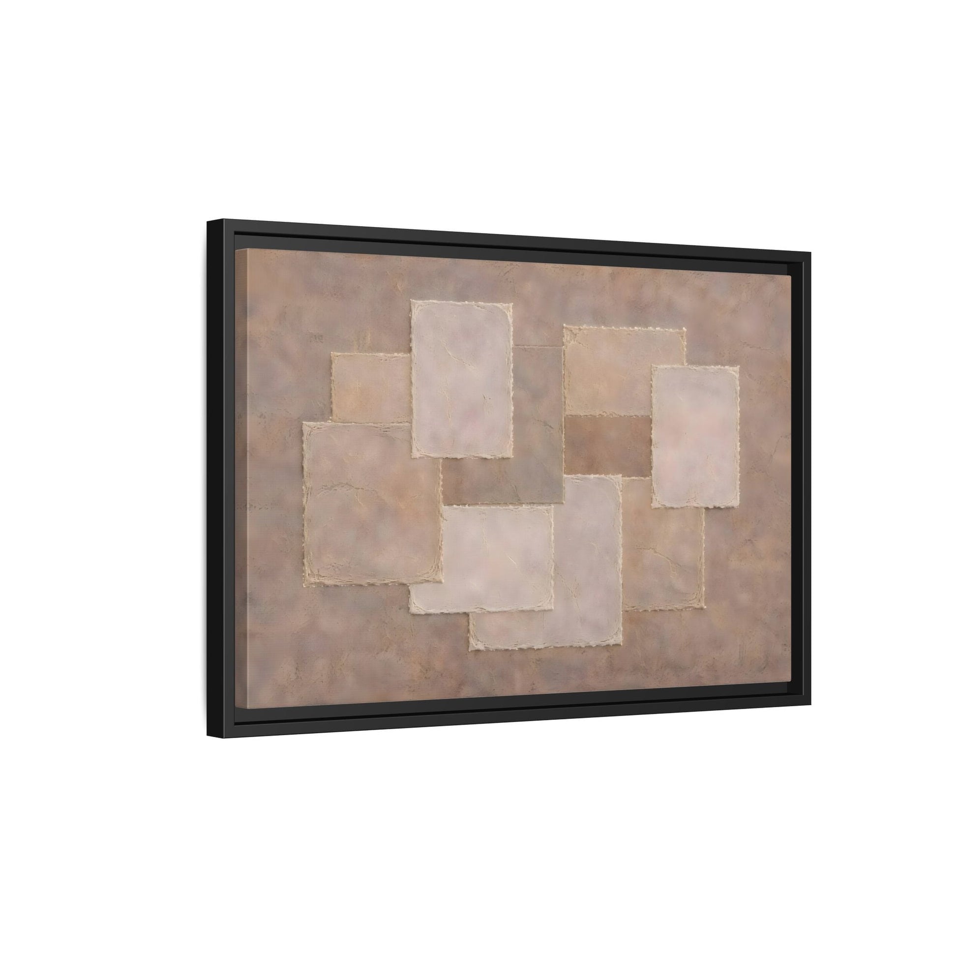 Abstract Geometric Wabi Sabi - Framed Canvas Wall Art Print - YesArtYes
