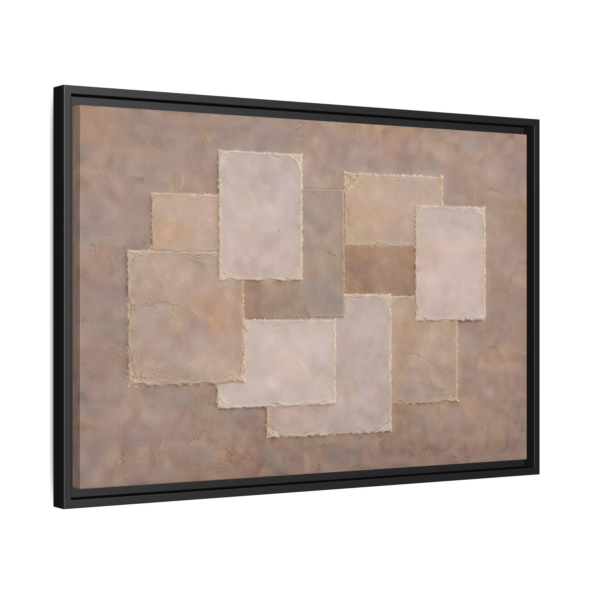 Abstract Geometric Wabi Sabi - Framed Canvas Wall Art Print - YesArtYes