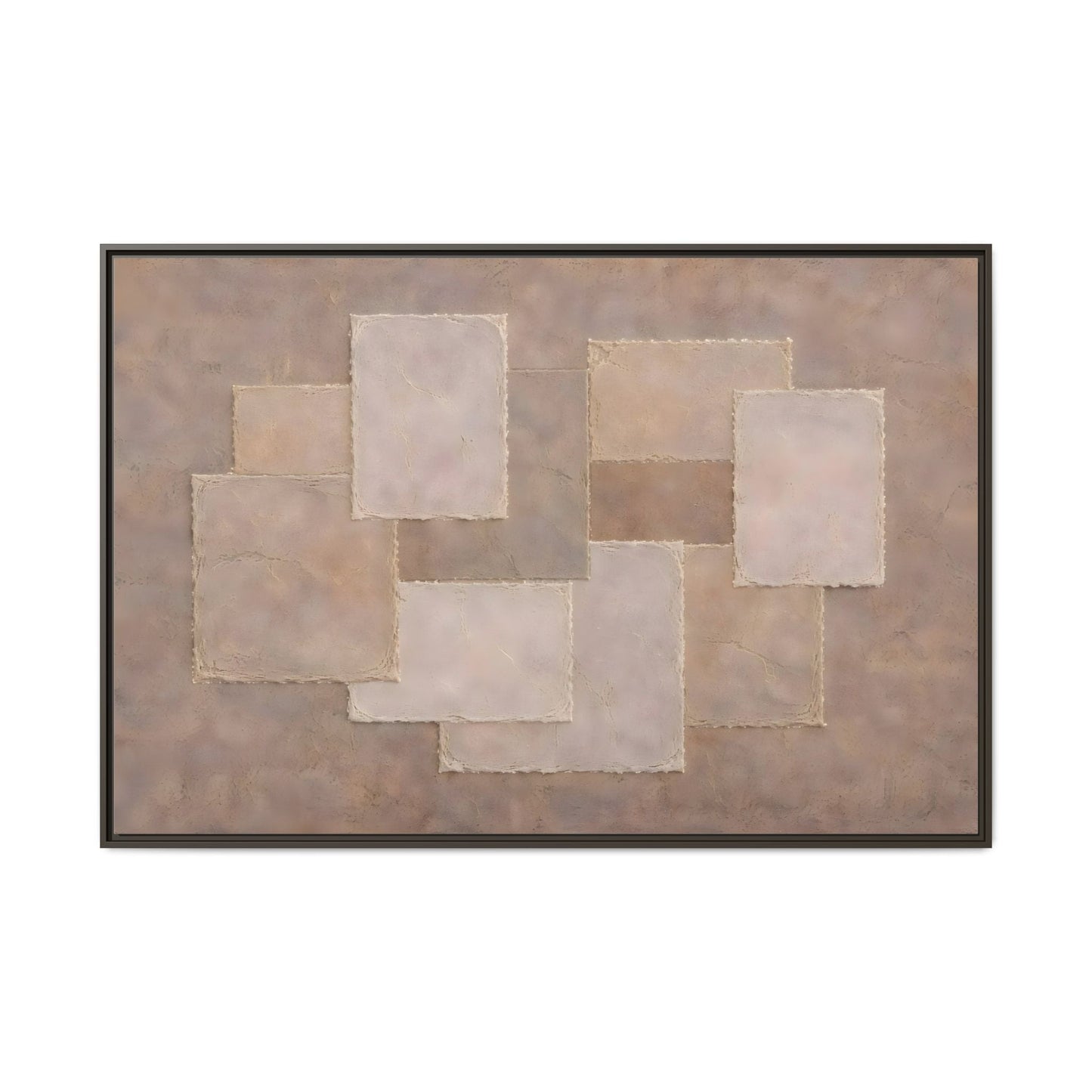 Abstract Geometric Wabi Sabi - Framed Canvas Wall Art Print - YesArtYes