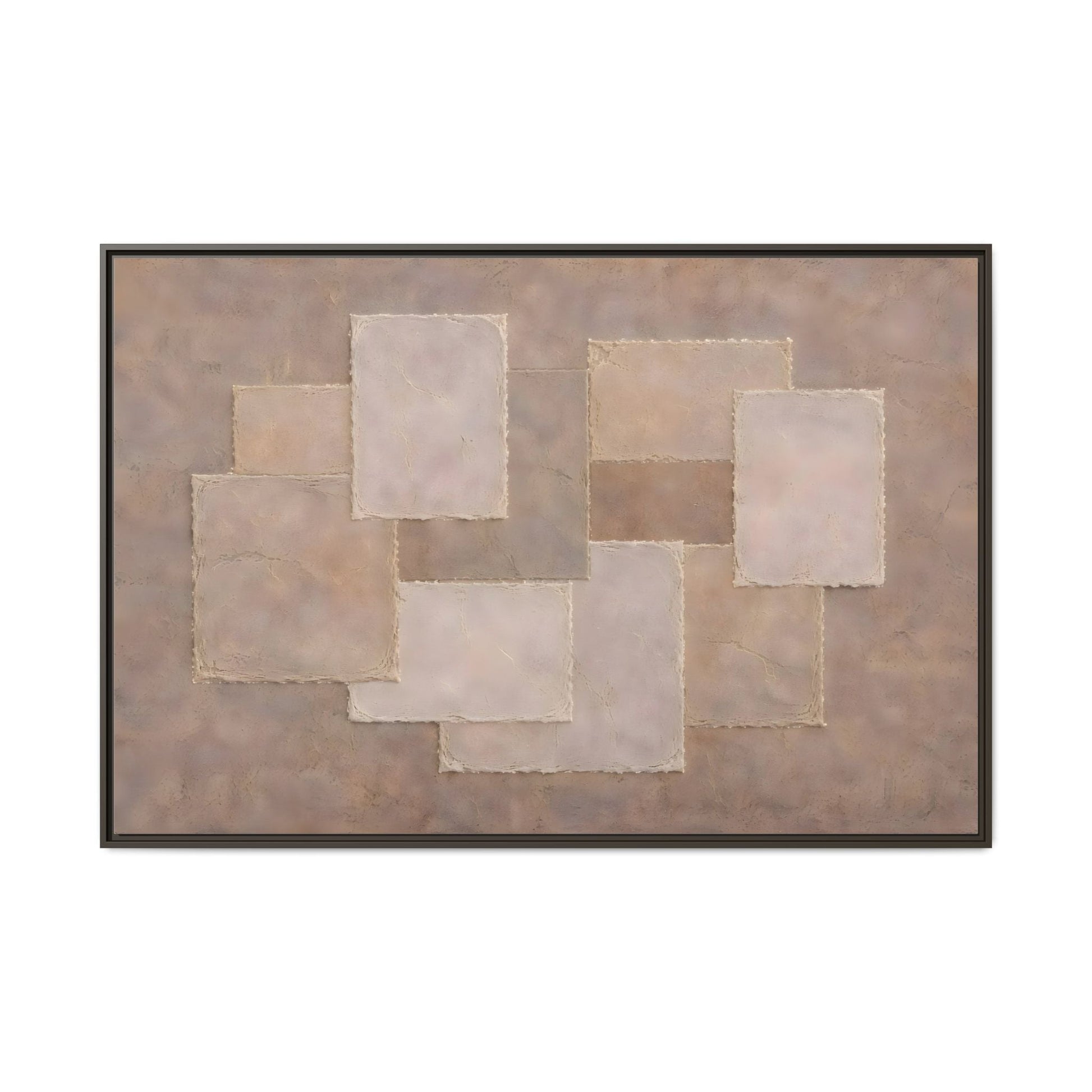 Abstract Geometric Wabi Sabi - Framed Canvas Wall Art Print - YesArtYes