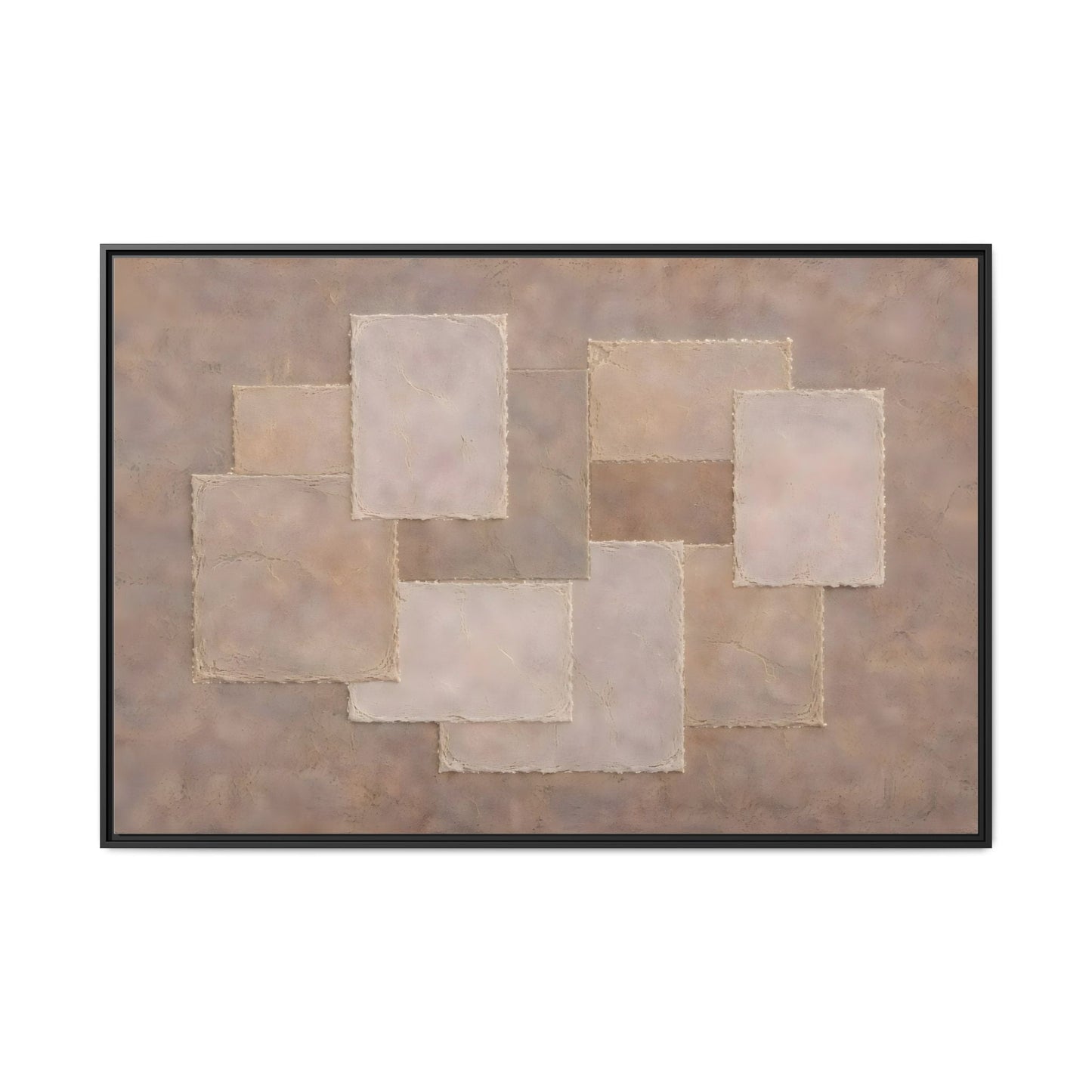 Abstract Geometric Wabi Sabi - Framed Canvas Wall Art Print - YesArtYes