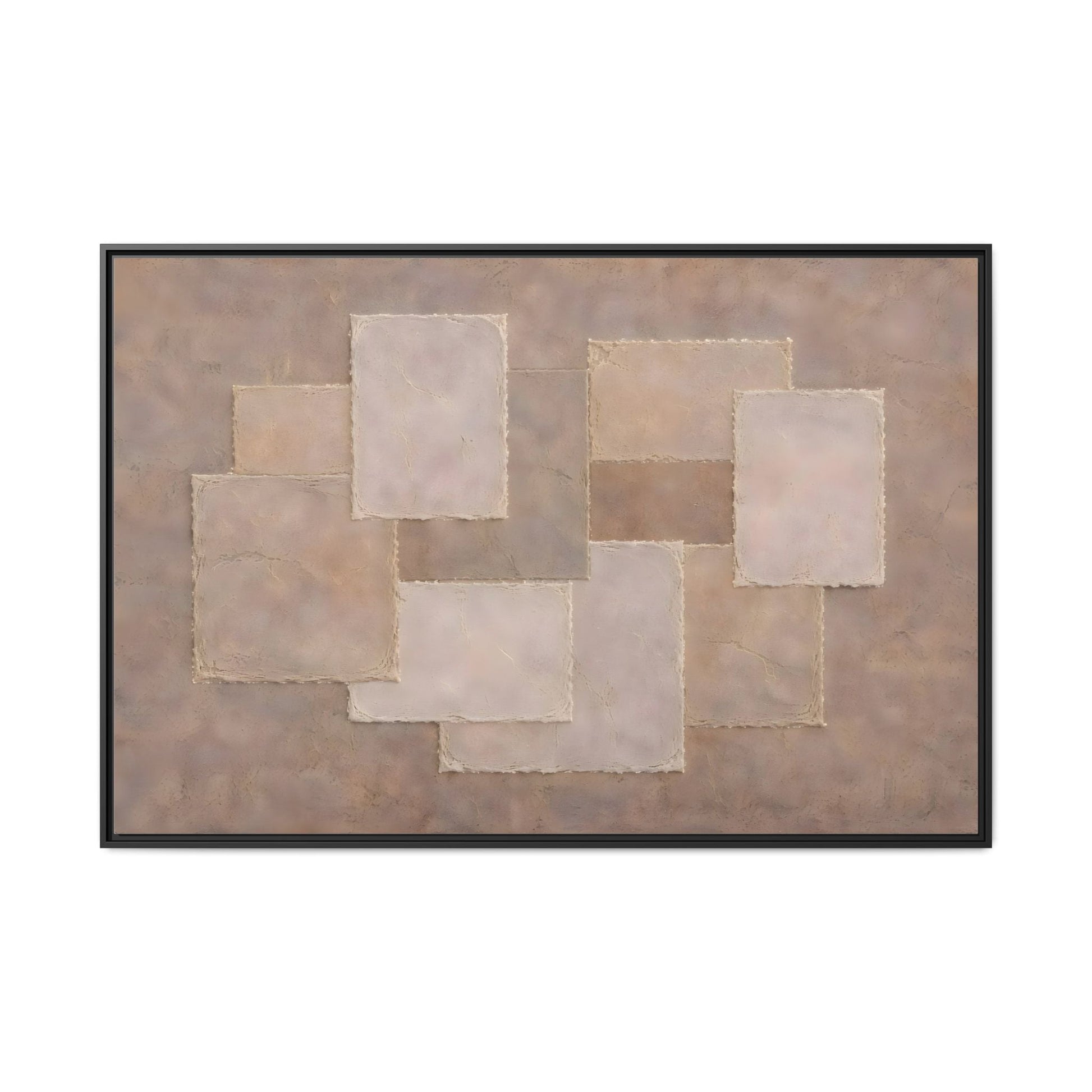 Abstract Geometric Wabi Sabi - Framed Canvas Wall Art Print - YesArtYes