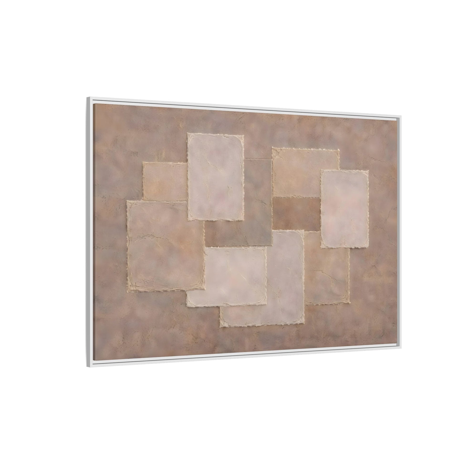 Abstract Geometric Wabi Sabi - Framed Canvas Wall Art Print - YesArtYes