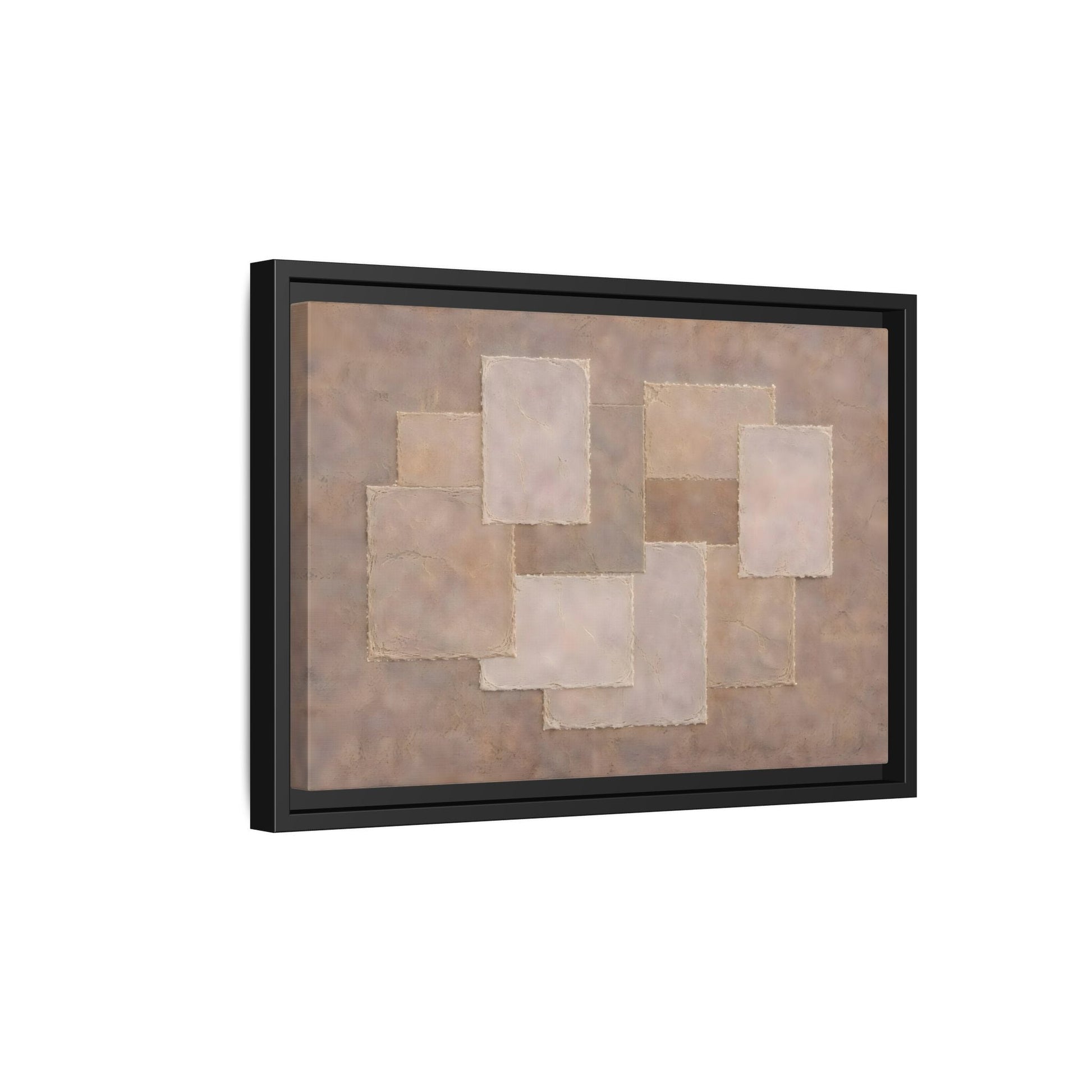 Abstract Geometric Wabi Sabi - Framed Canvas Wall Art Print - YesArtYes