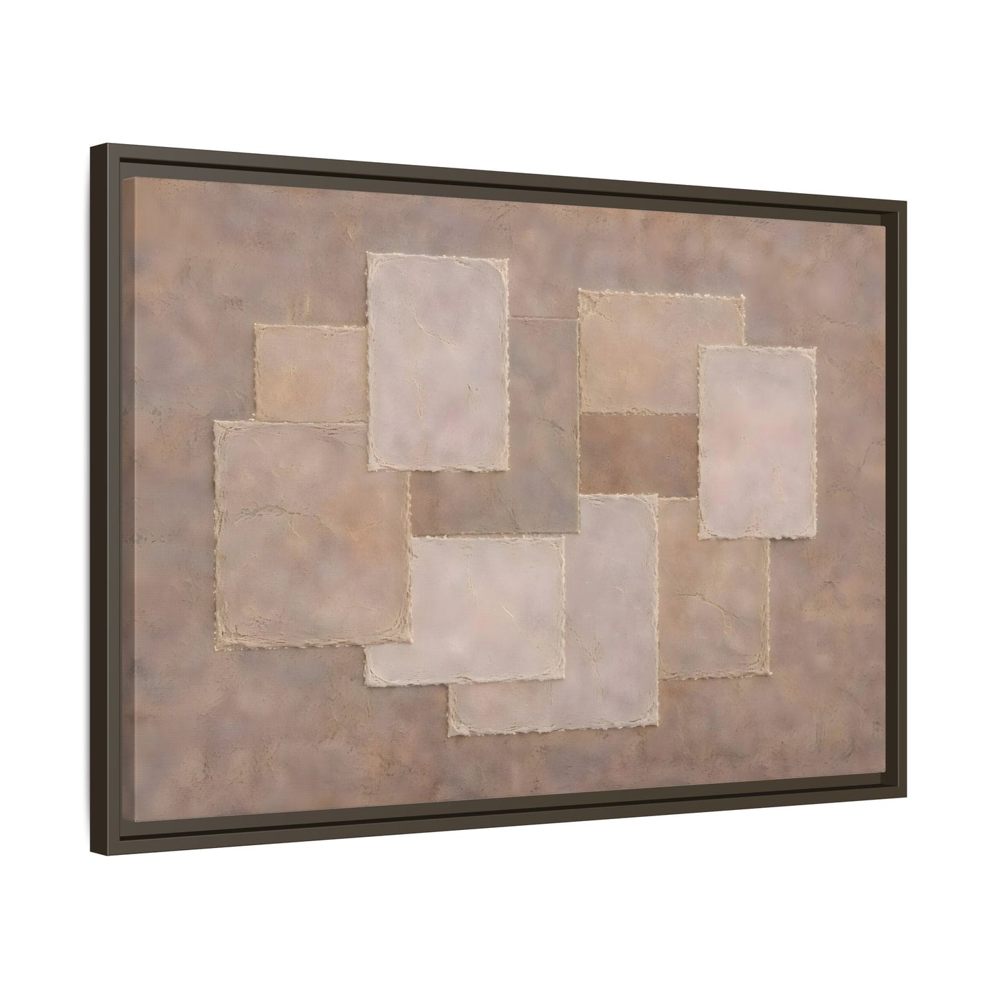 Abstract Geometric Wabi Sabi - Framed Canvas Wall Art Print - YesArtYes