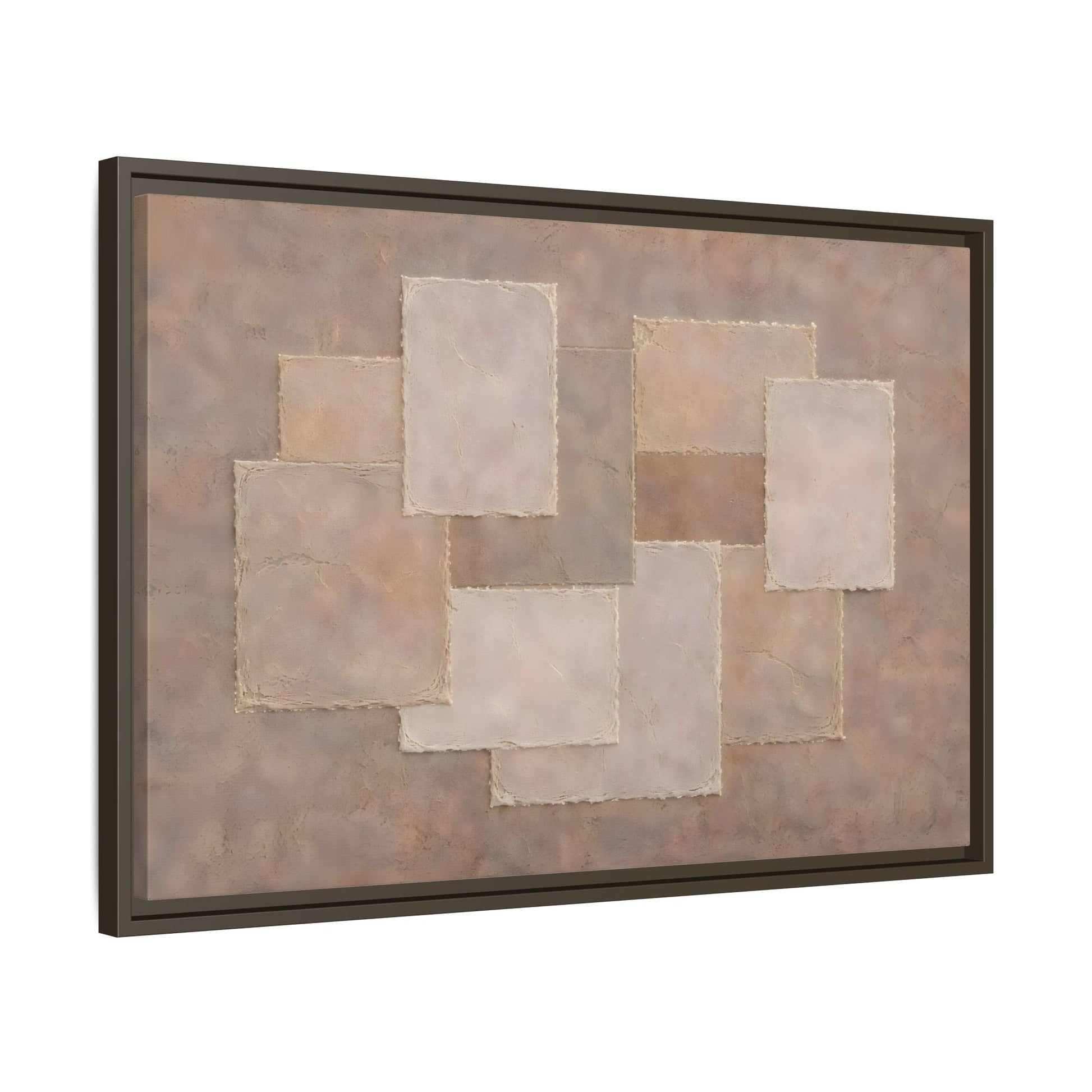 Abstract Geometric Wabi Sabi - Framed Canvas Wall Art Print - YesArtYes