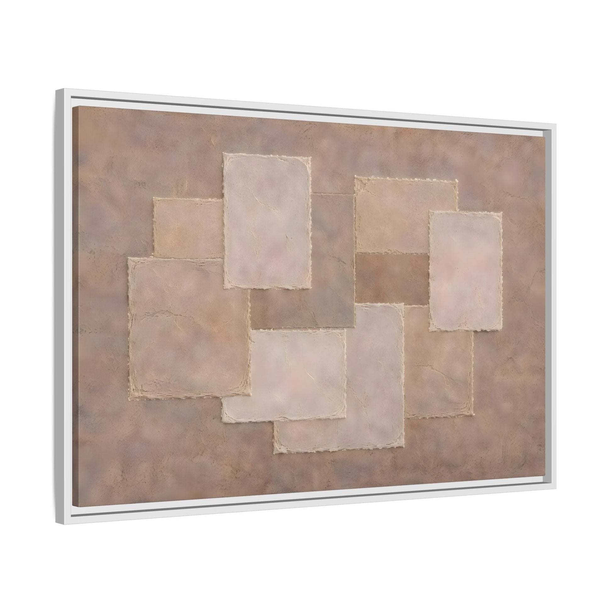 Abstract Geometric Wabi Sabi - Framed Canvas Wall Art Print - YesArtYes