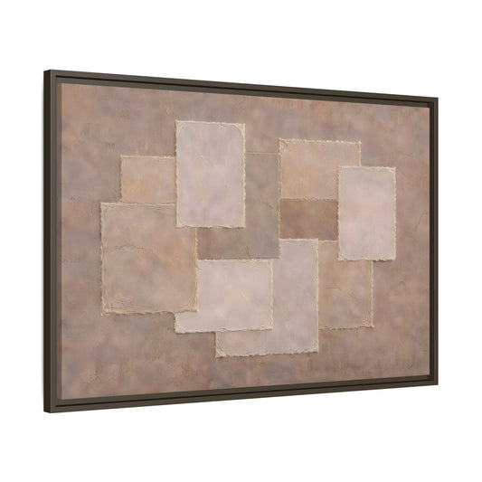 Abstract Geometric Wabi Sabi - Framed Canvas Wall Art Print - YesArtYes