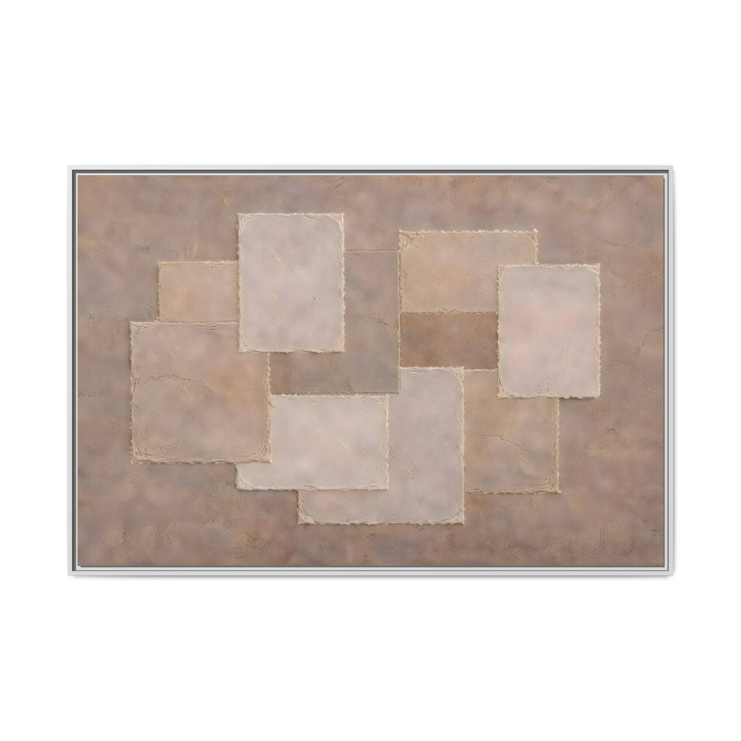 Abstract Geometric Wabi Sabi - Framed Canvas Wall Art Print - YesArtYes