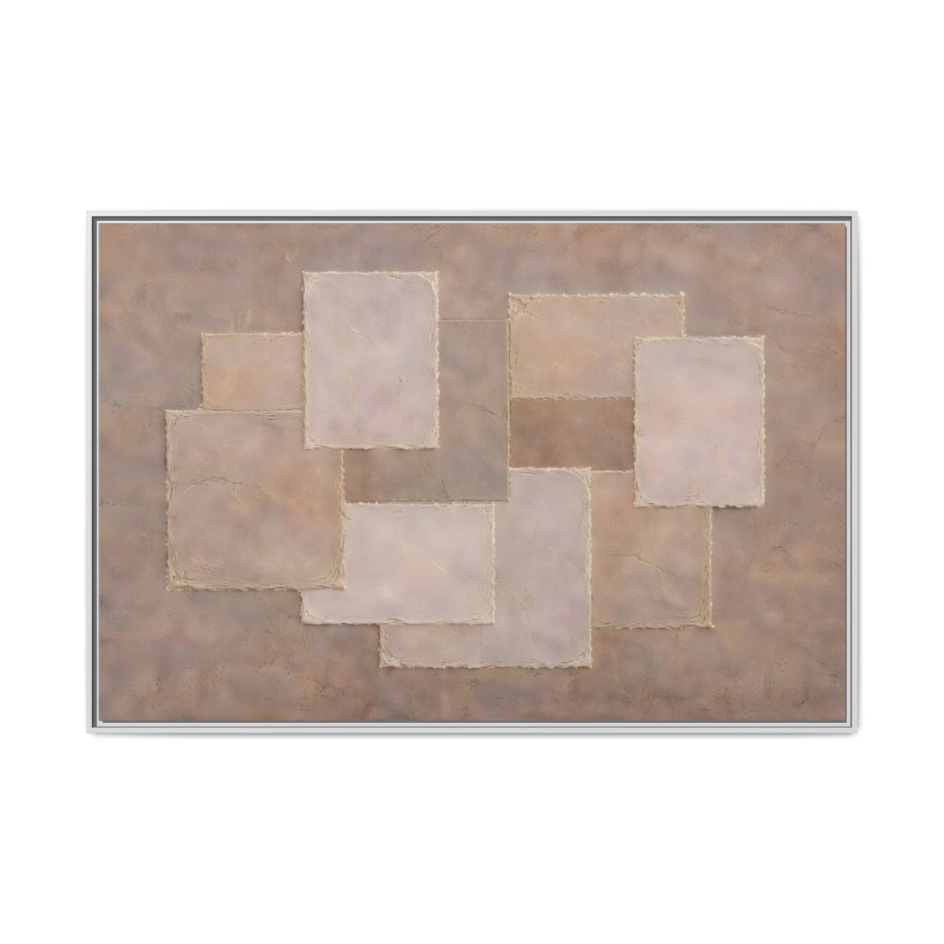 Abstract Geometric Wabi Sabi - Framed Canvas Wall Art Print - YesArtYes