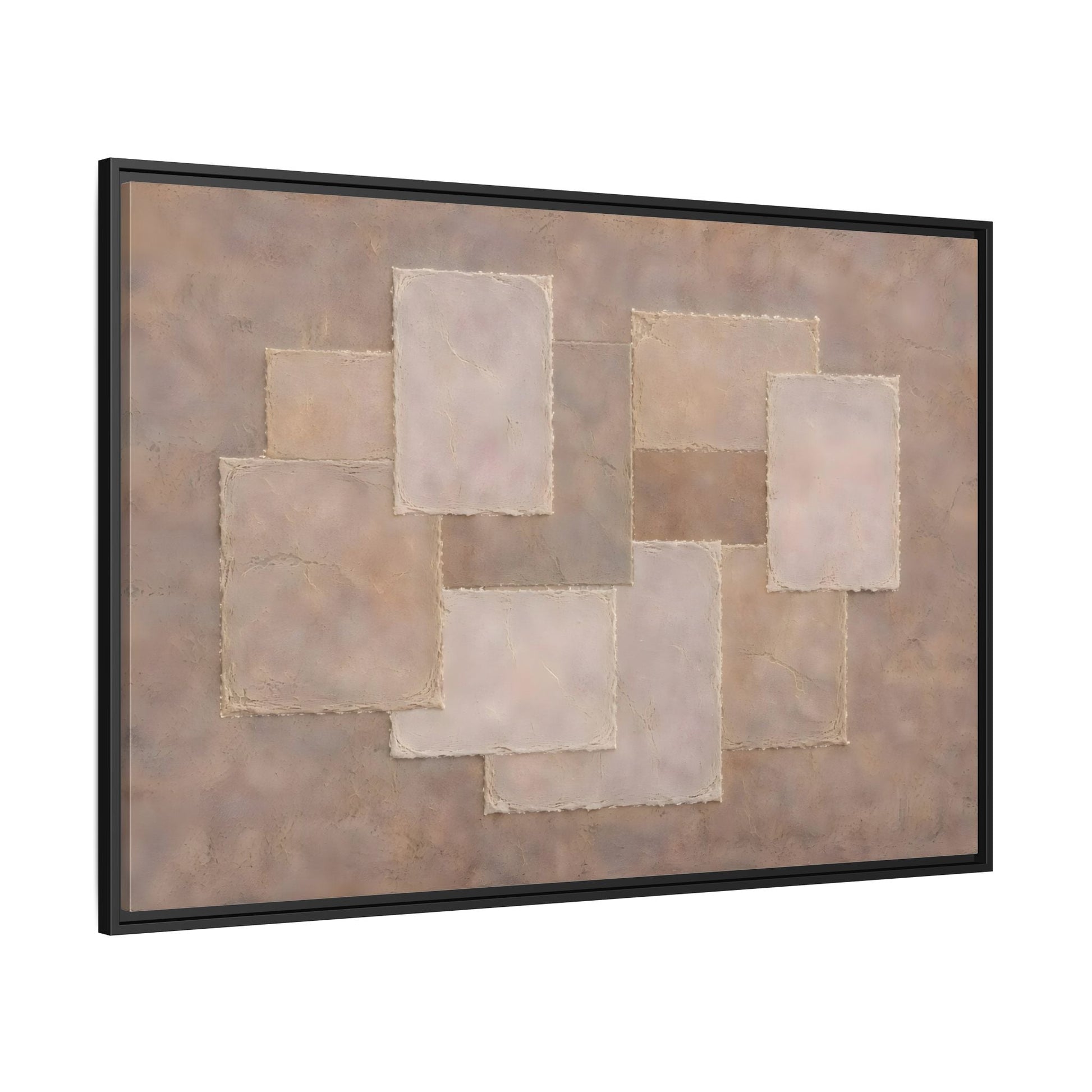 Abstract Geometric Wabi Sabi - Framed Canvas Wall Art Print - YesArtYes