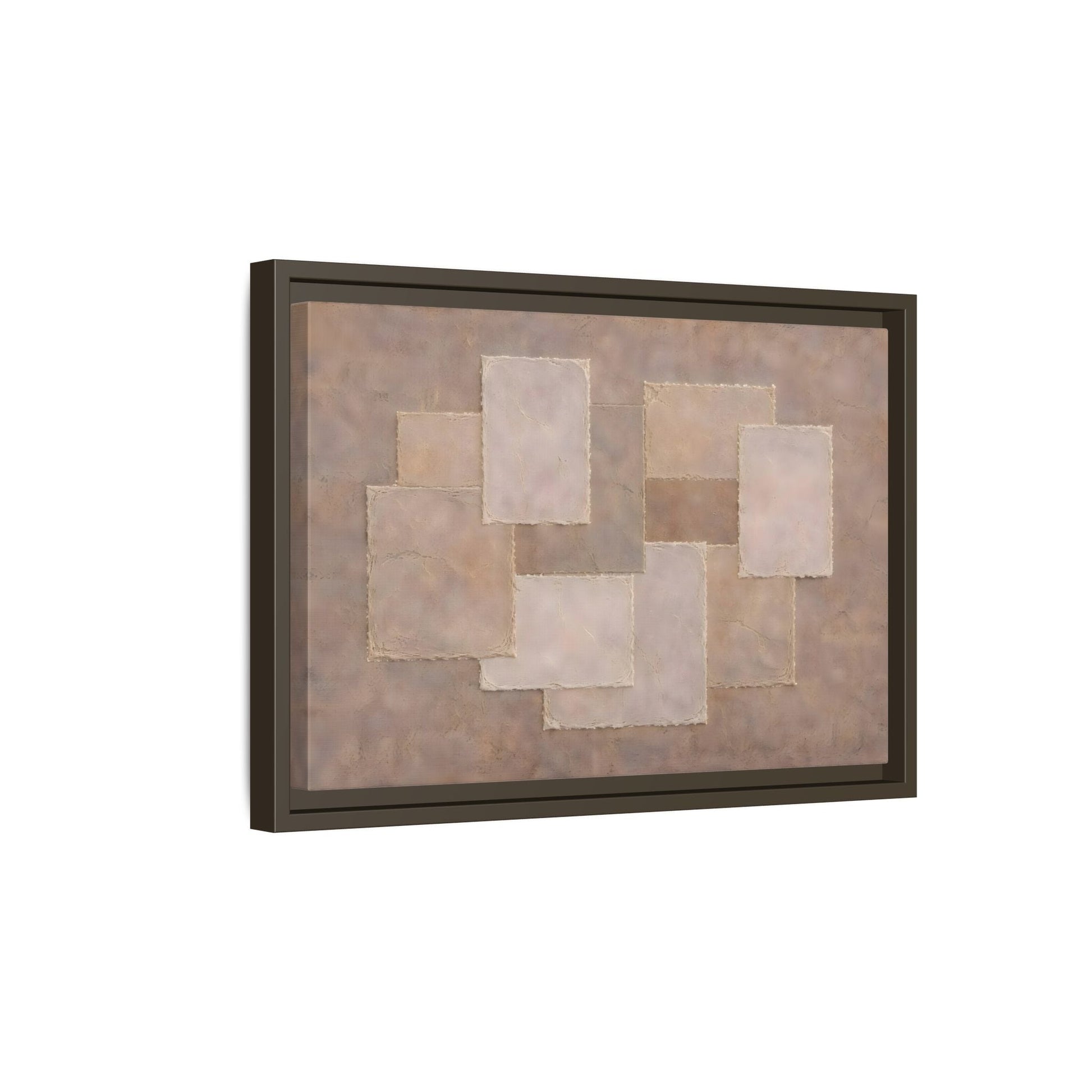 Abstract Geometric Wabi Sabi - Framed Canvas Wall Art Print - YesArtYes