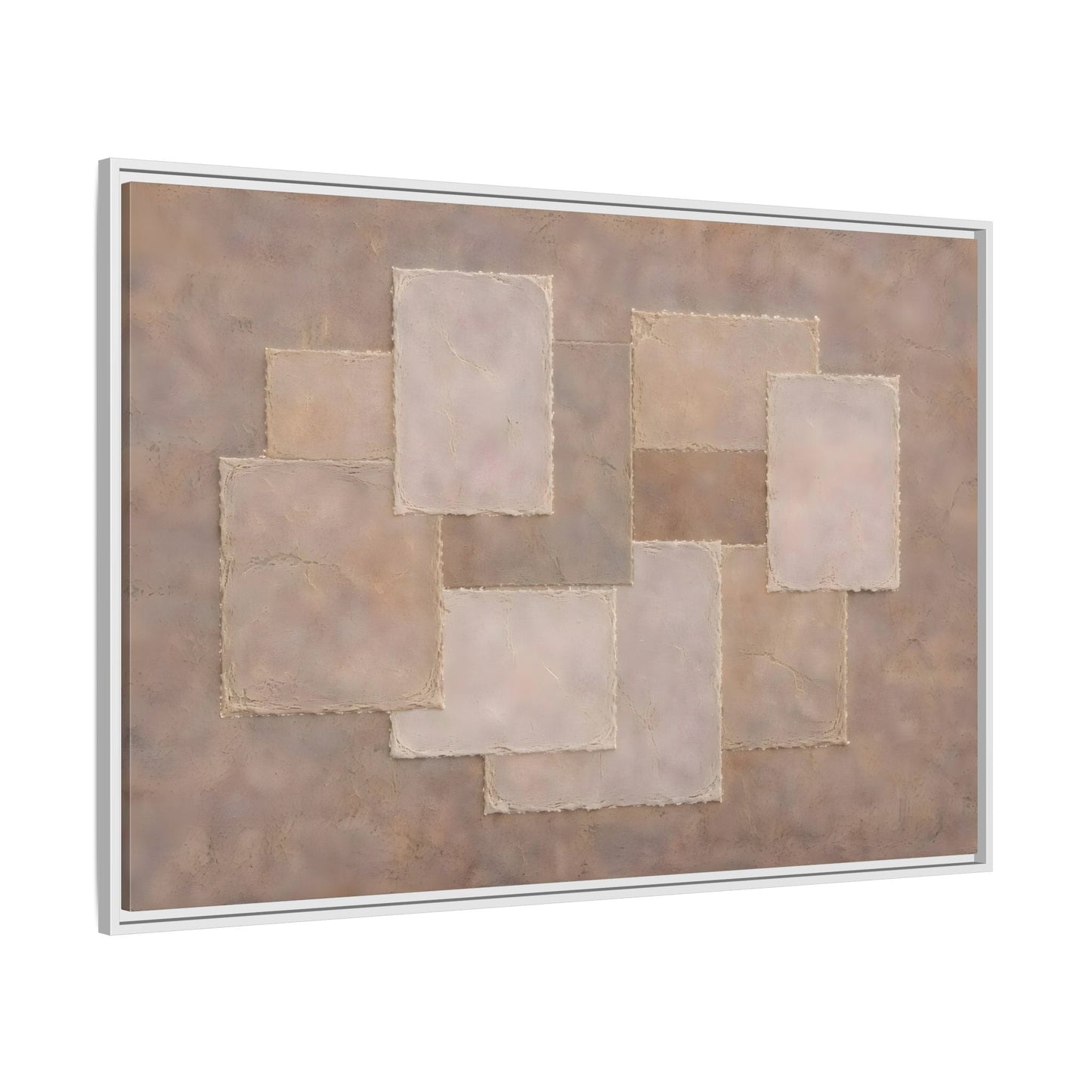 Abstract Geometric Wabi Sabi - Framed Canvas Wall Art Print - YesArtYes