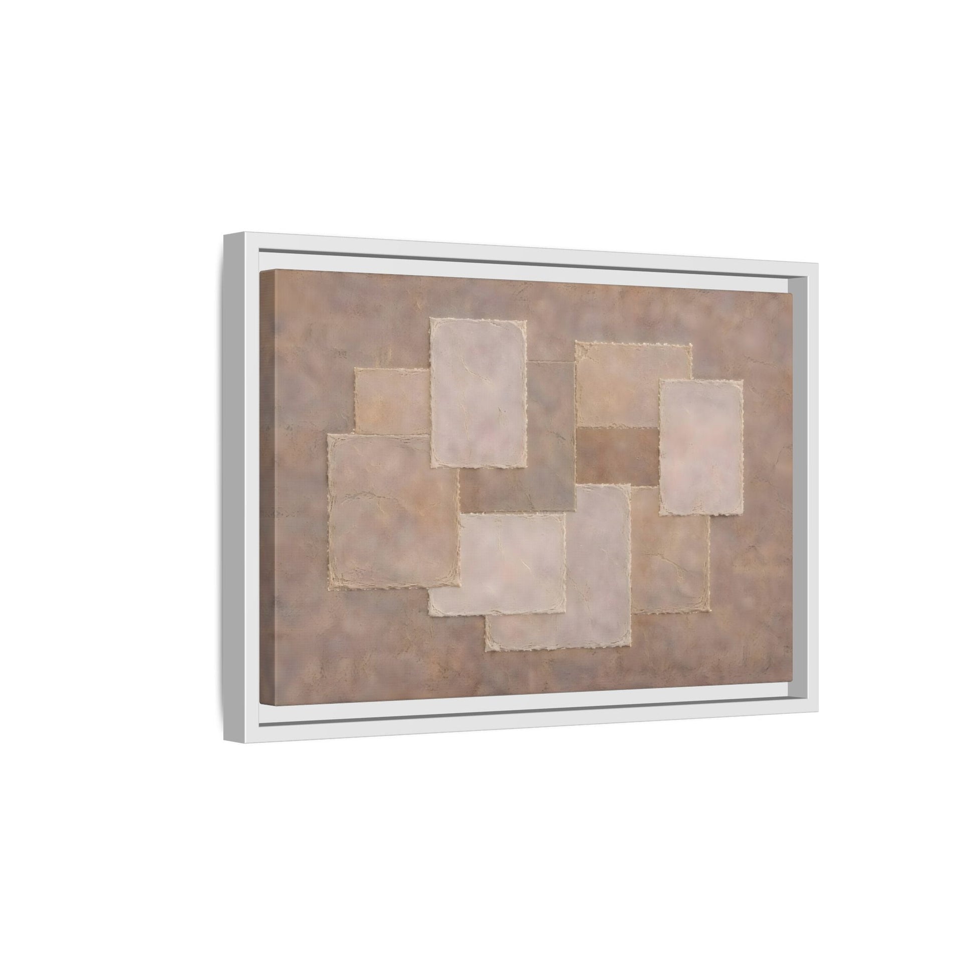 Abstract Geometric Wabi Sabi - Framed Canvas Wall Art Print - YesArtYes