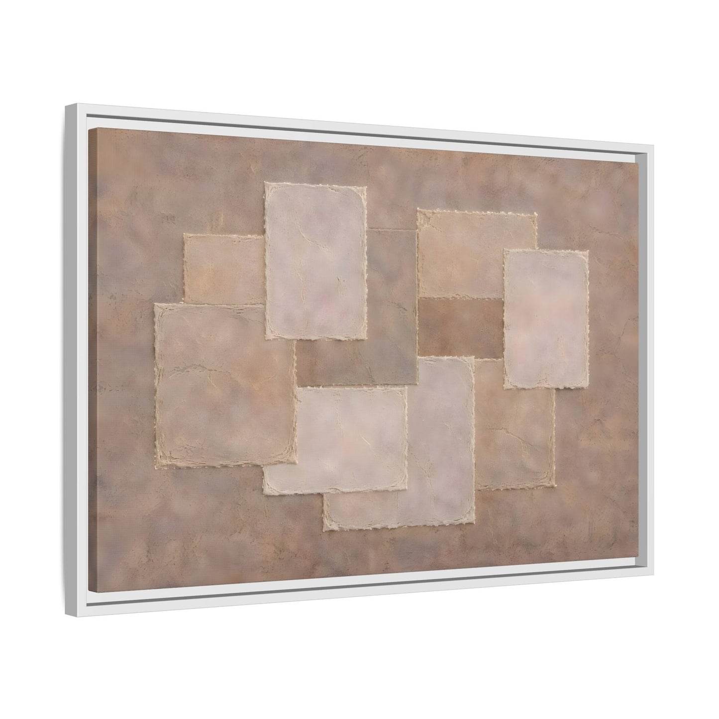 Abstract Geometric Wabi Sabi - Framed Canvas Wall Art Print - YesArtYes