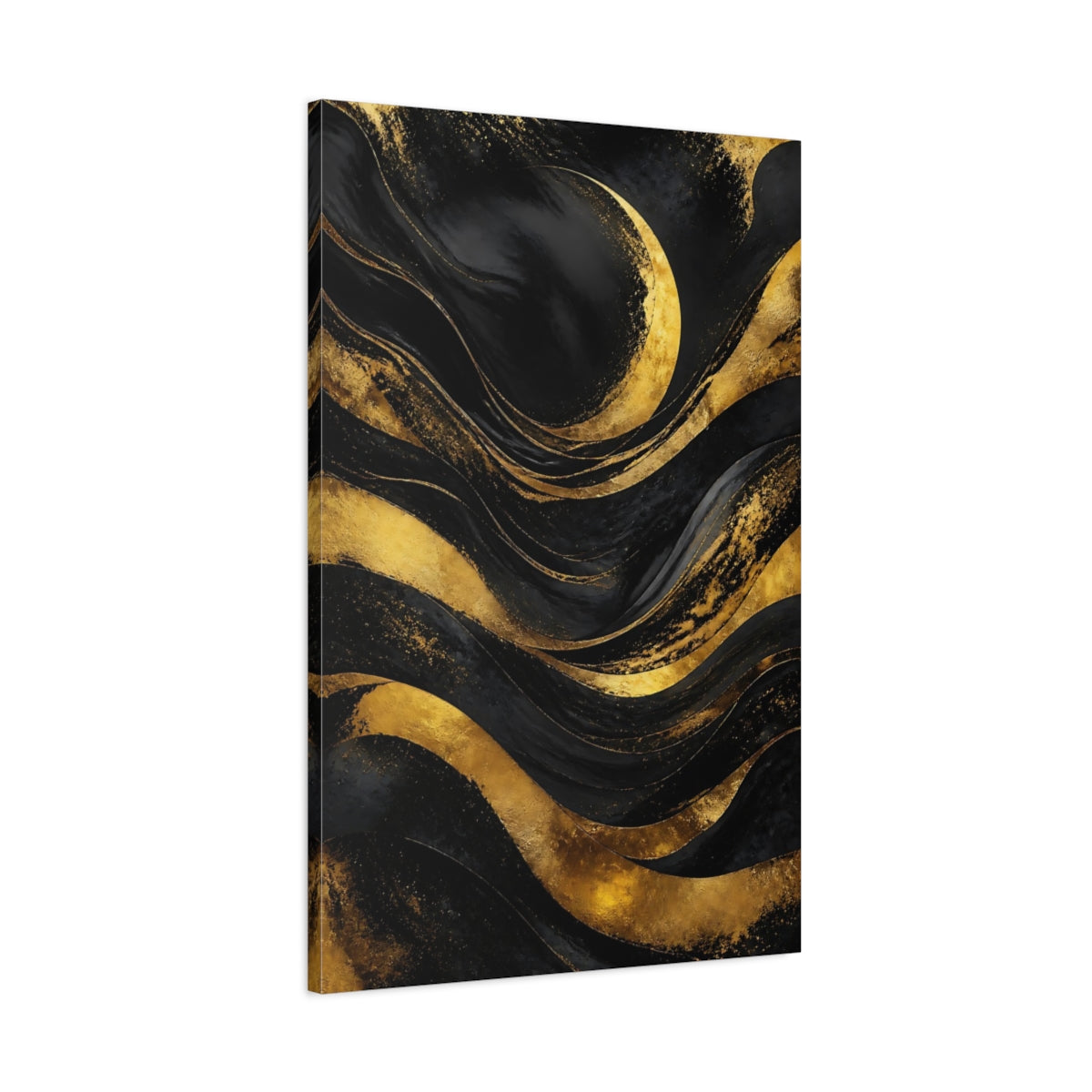 Main Mockup. Abstract Gold Crescent shown as canvas print