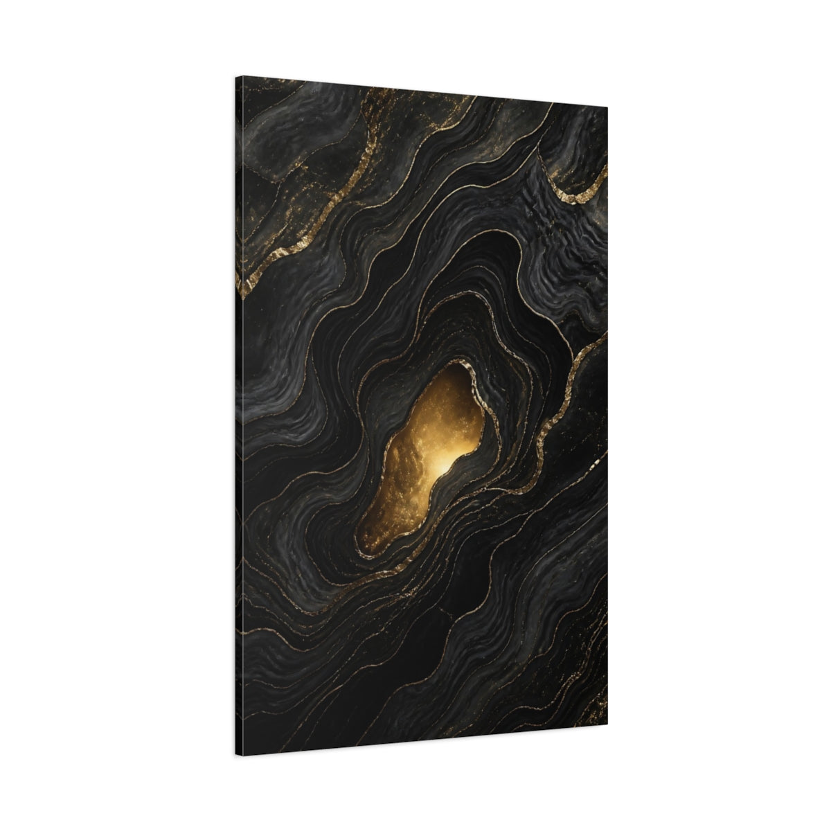 Side Mockup 1. Abstract Gold Portal shown as canvas print