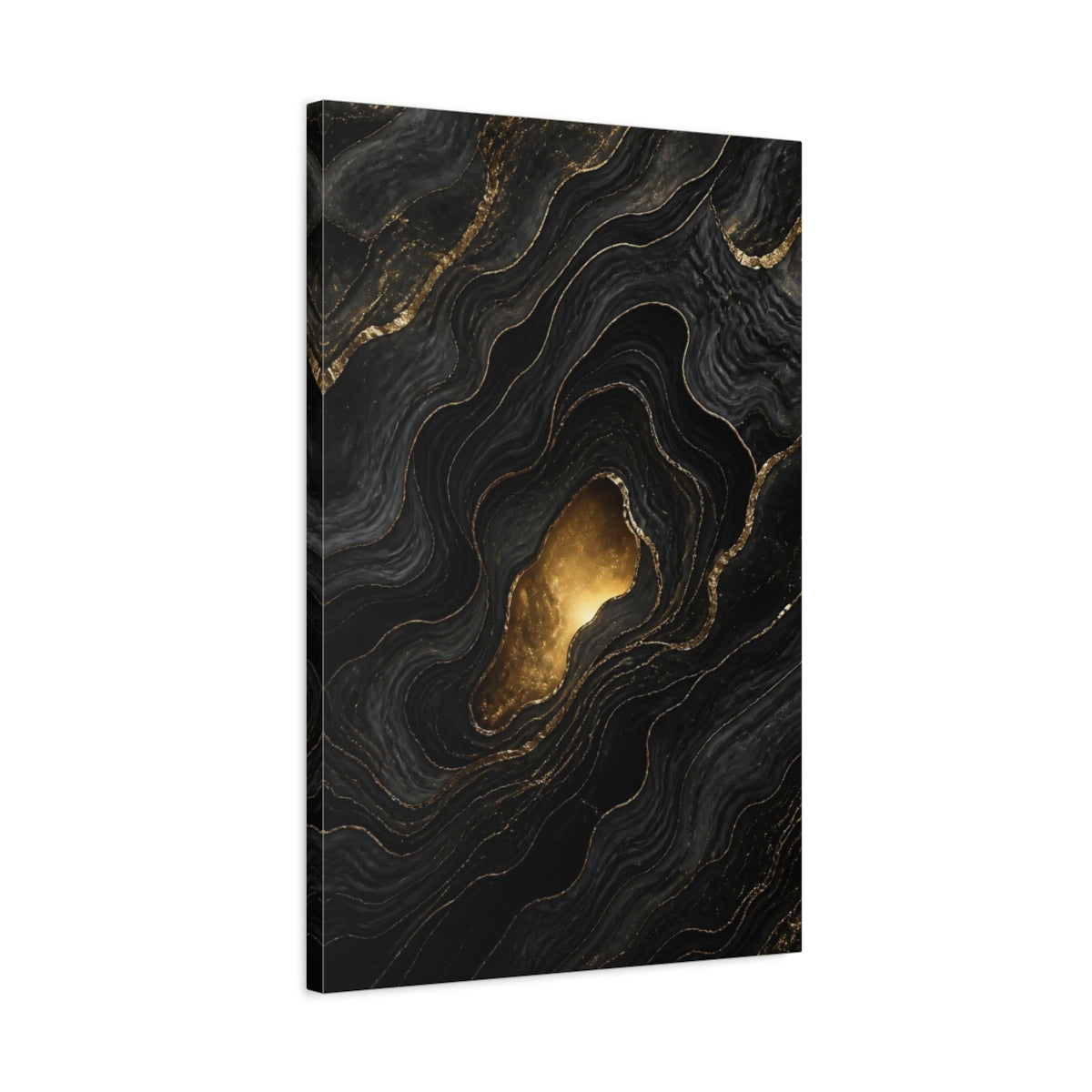 Side Mockup 2. Abstract Gold Portal shown as canvas print