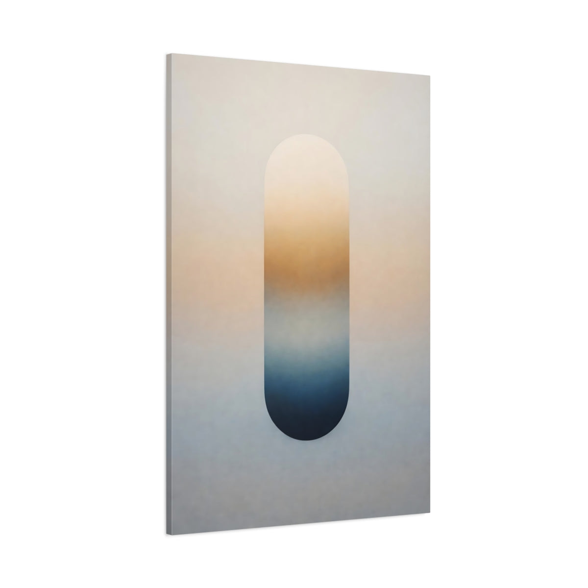 Abstract Gradient Block Orange Blue Gradient shown as stretched canvas wall art