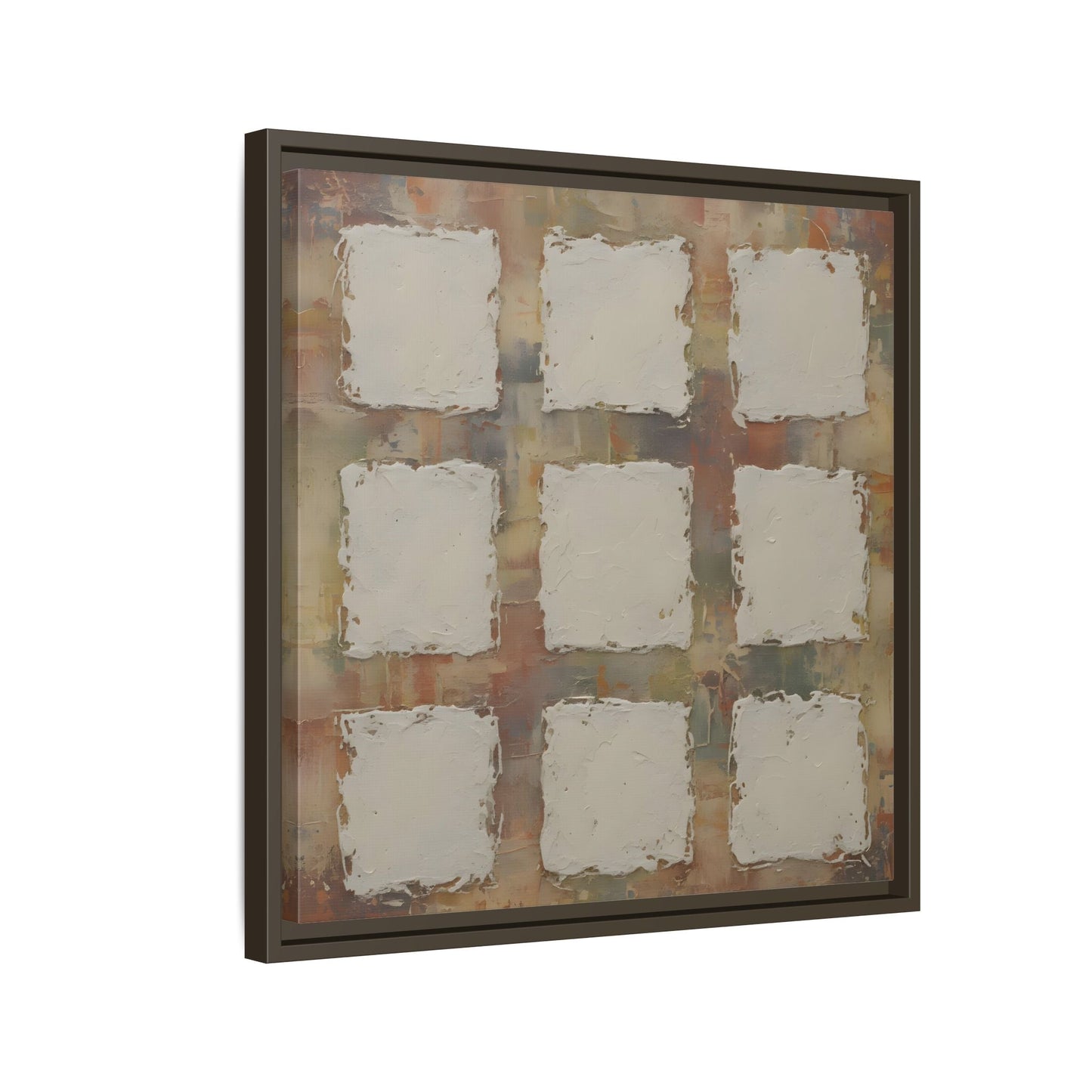 Abstract Grid Wabi Sabi - Framed Canvas Wall Art Print - YesArtYes
