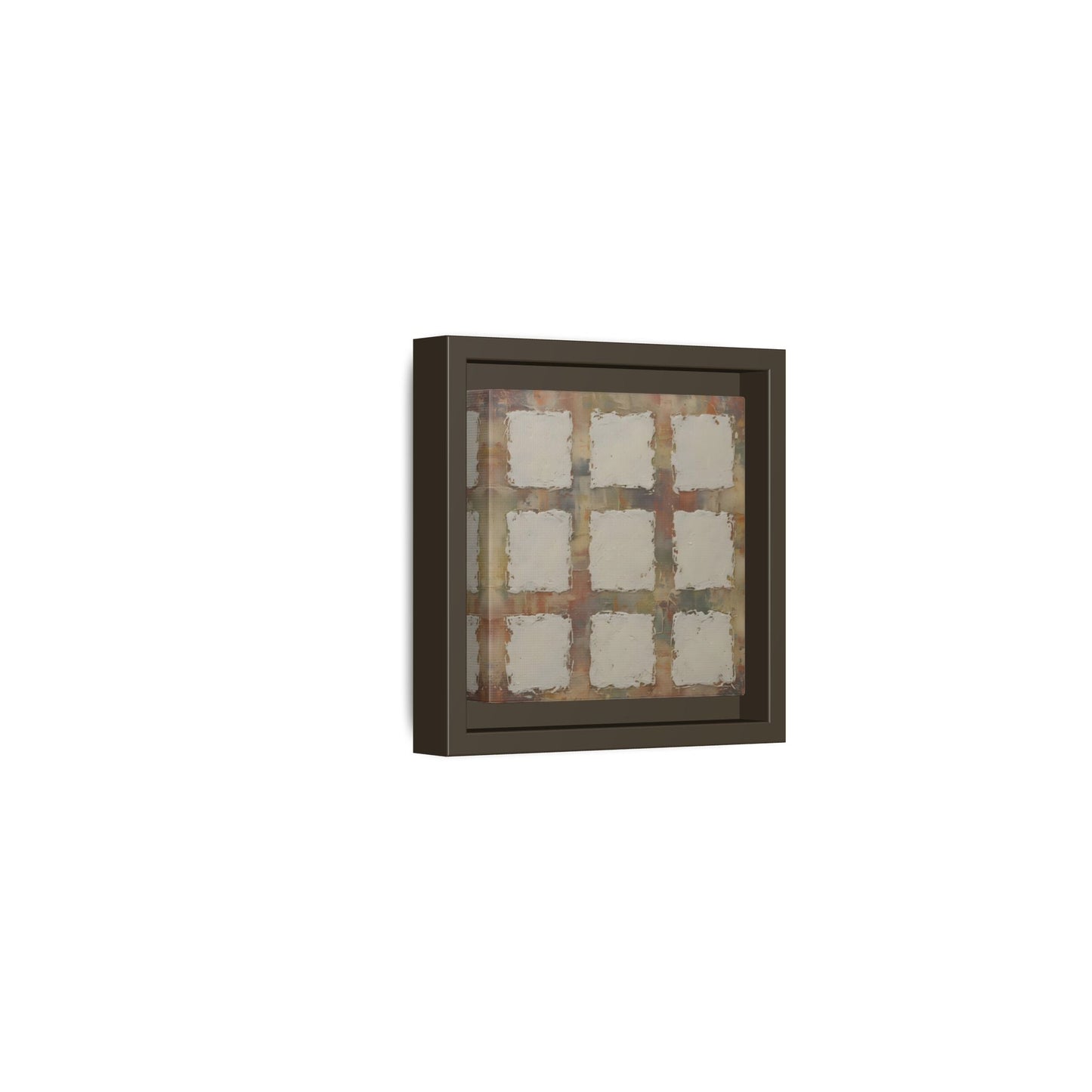 Abstract Grid Wabi Sabi - Framed Canvas Wall Art Print - YesArtYes