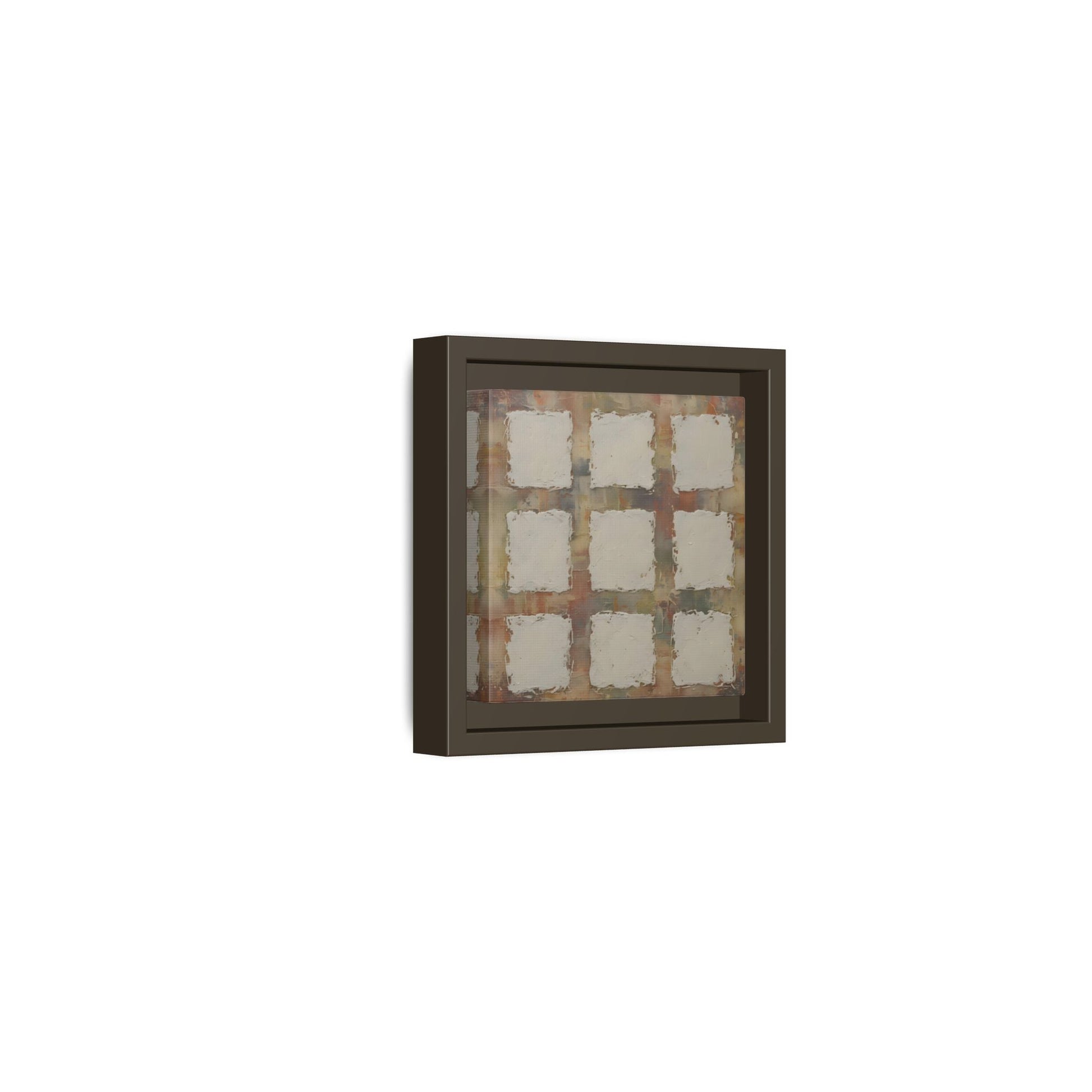 Abstract Grid Wabi Sabi - Framed Canvas Wall Art Print - YesArtYes
