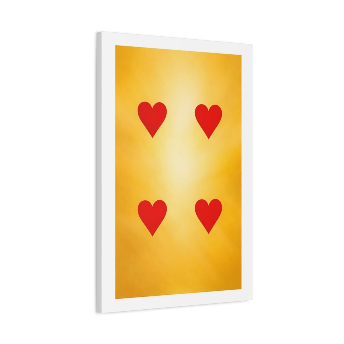 Abstract Hearts Red And Gold - Canvas Wall Art Print - YesArtYes